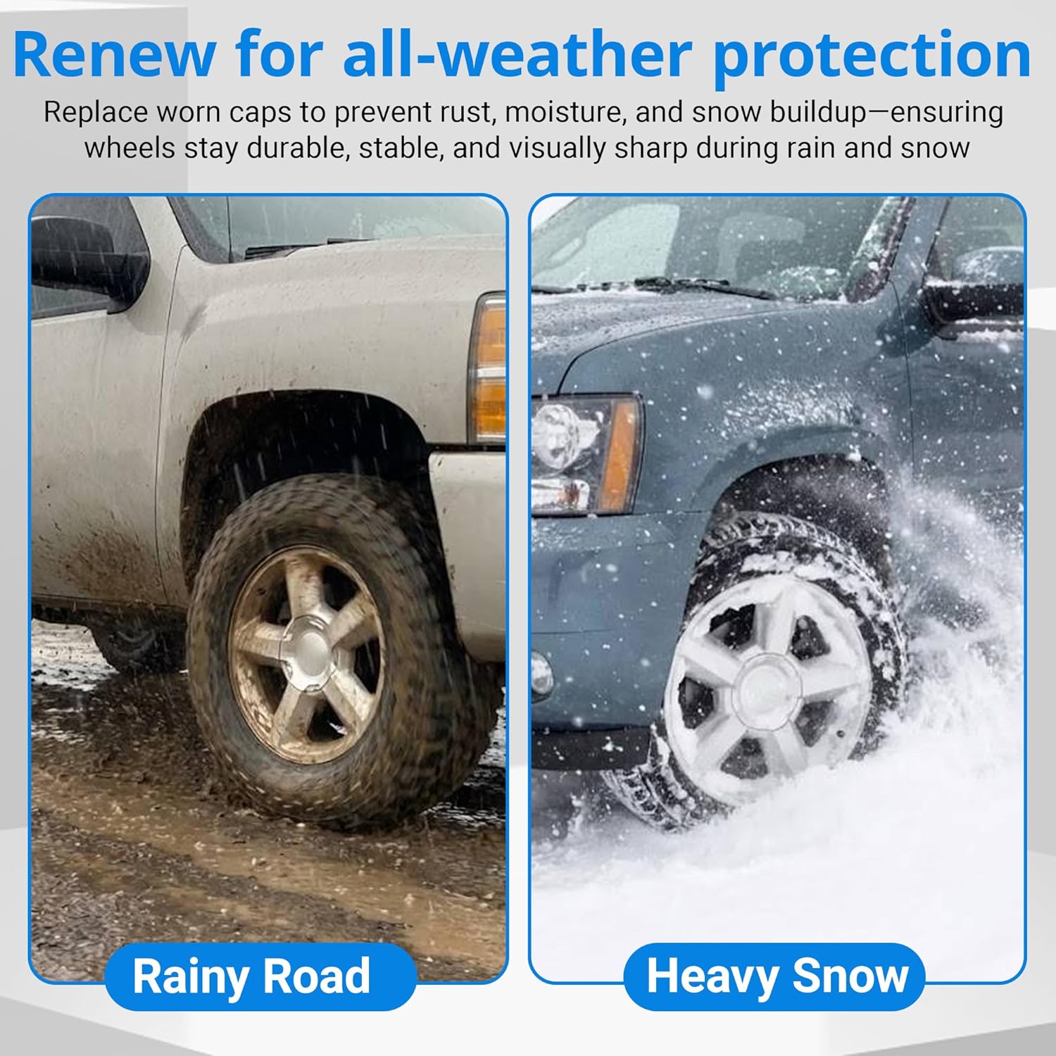 4pcs 9596007 9595152 20 inch Aluminum Wheel Center Caps for 2007-2014 Chevy Tahoe Suburban Avalanche Silverado LTZ LS LT, Hubcaps Cover for 5-Spoke Wheel Rims # 909019 959600