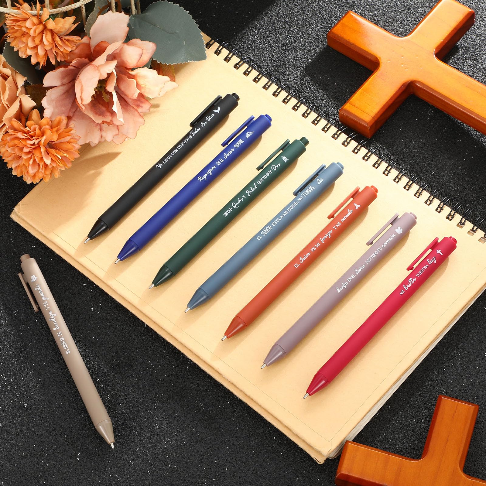 Sayglossy 80 bolígrafos cristianos de la Biblia, bolígrafos cristianos con citas inspiradoras, herramienta de escritura pequeña, retráctil, tinta negra, regalos religiosos para mujeres y hombres