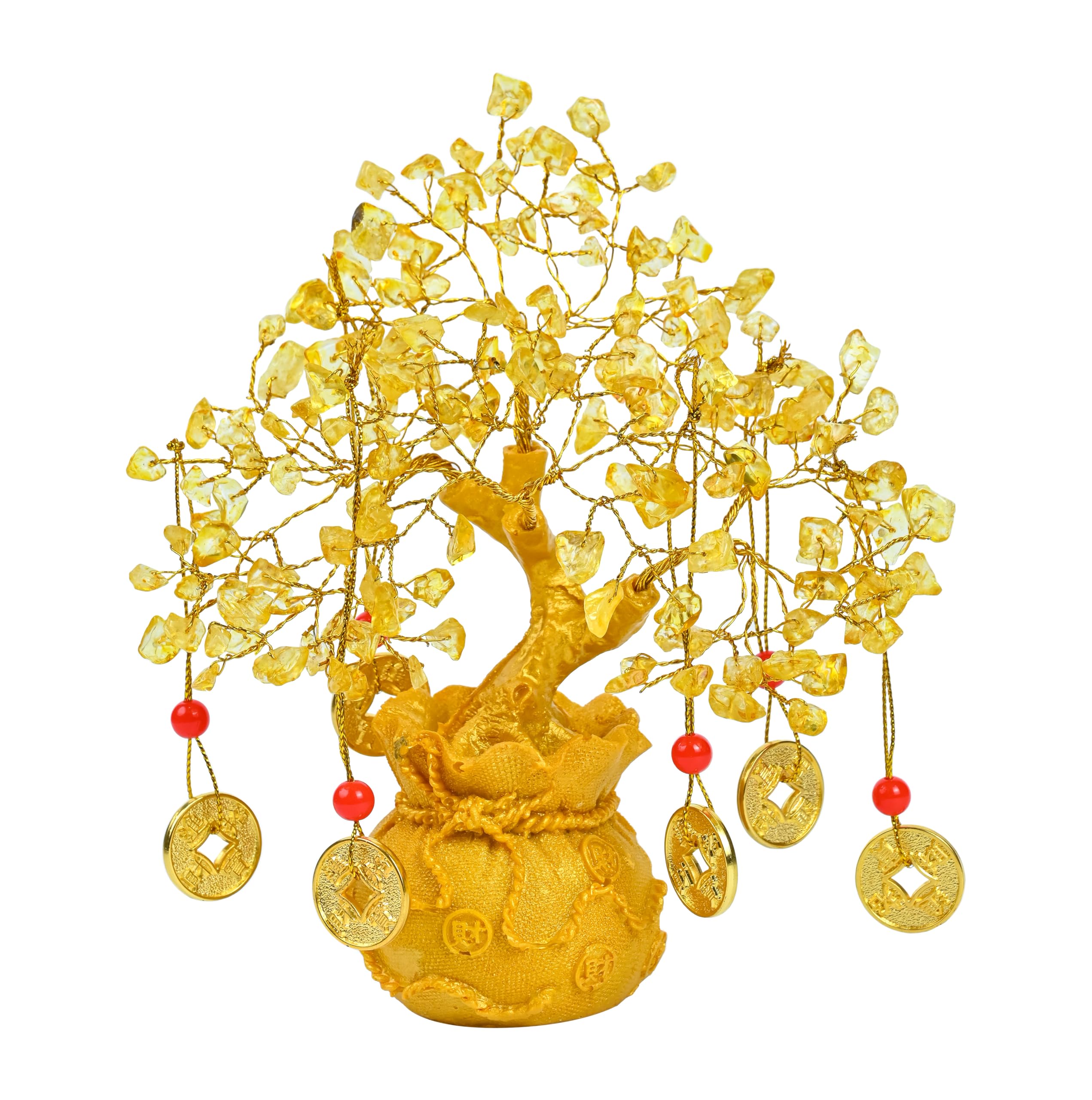 Crocon® Citrine Crystal Tree of Life for Birthday gift for her Positive Energy, mum birthday gifts, Sister & Grandma Good luck presents for women | Home decor house warming gift new home — image 1