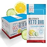 Dr. Boz - Keto BHB Powder - Cucumber Lemon, 20 Packets - Ketones Drink - Increase Energy & Reduce Cravings - Max Strength Dietary Supplement - Quality Tested - Made in The USA - 10.9oz (310g)