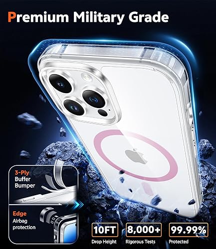 Miniatura 1417 de Fntcase Funda para iPhone 15 Plus y 14 Plus de 6.7 pulgadas, magnética, a prueba de golpes de grado militar, antiamarilleo, delgada, protectora