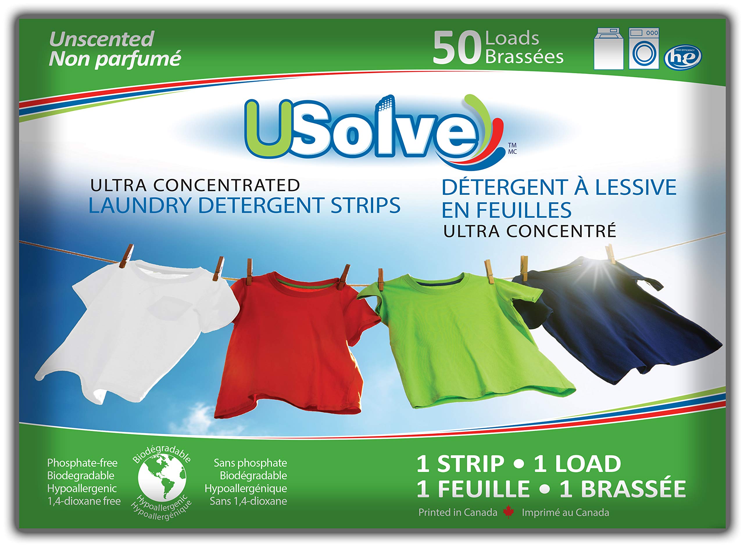 Buy USolve EcoFriendly Laundry Detergent Strips (50 Count/up to 100