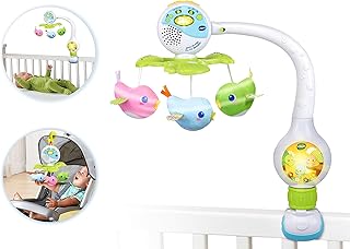 VTech Móvil de viaje Pío Pío melodías, proyector de bebe para cuna o para fijar en silla de paseo y portabebés, multicolor (80-513122) , color/modelo surtido