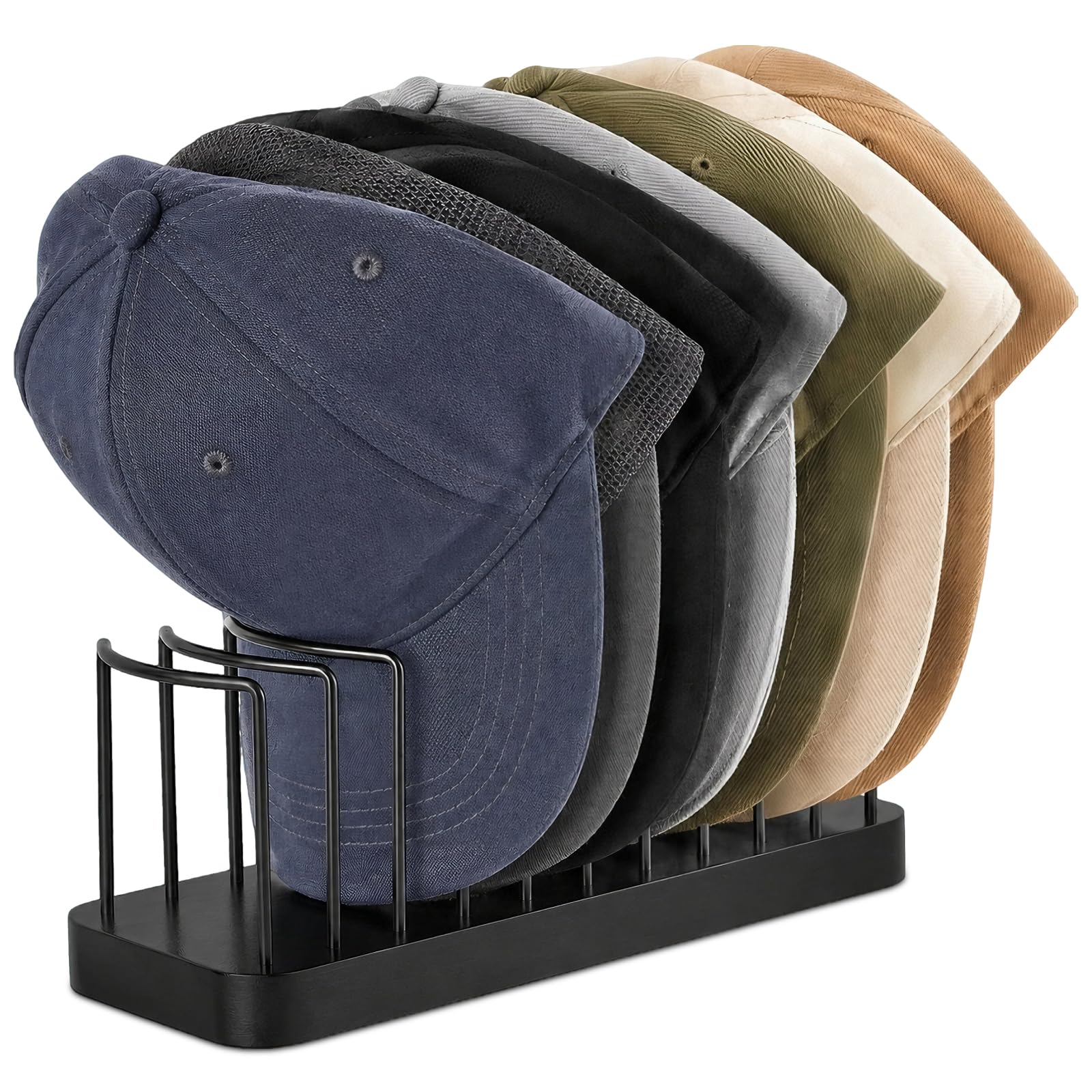 ASSRECT Hat Organizer for Baseball Caps, Desktop Hat Stand for 10 Caps
