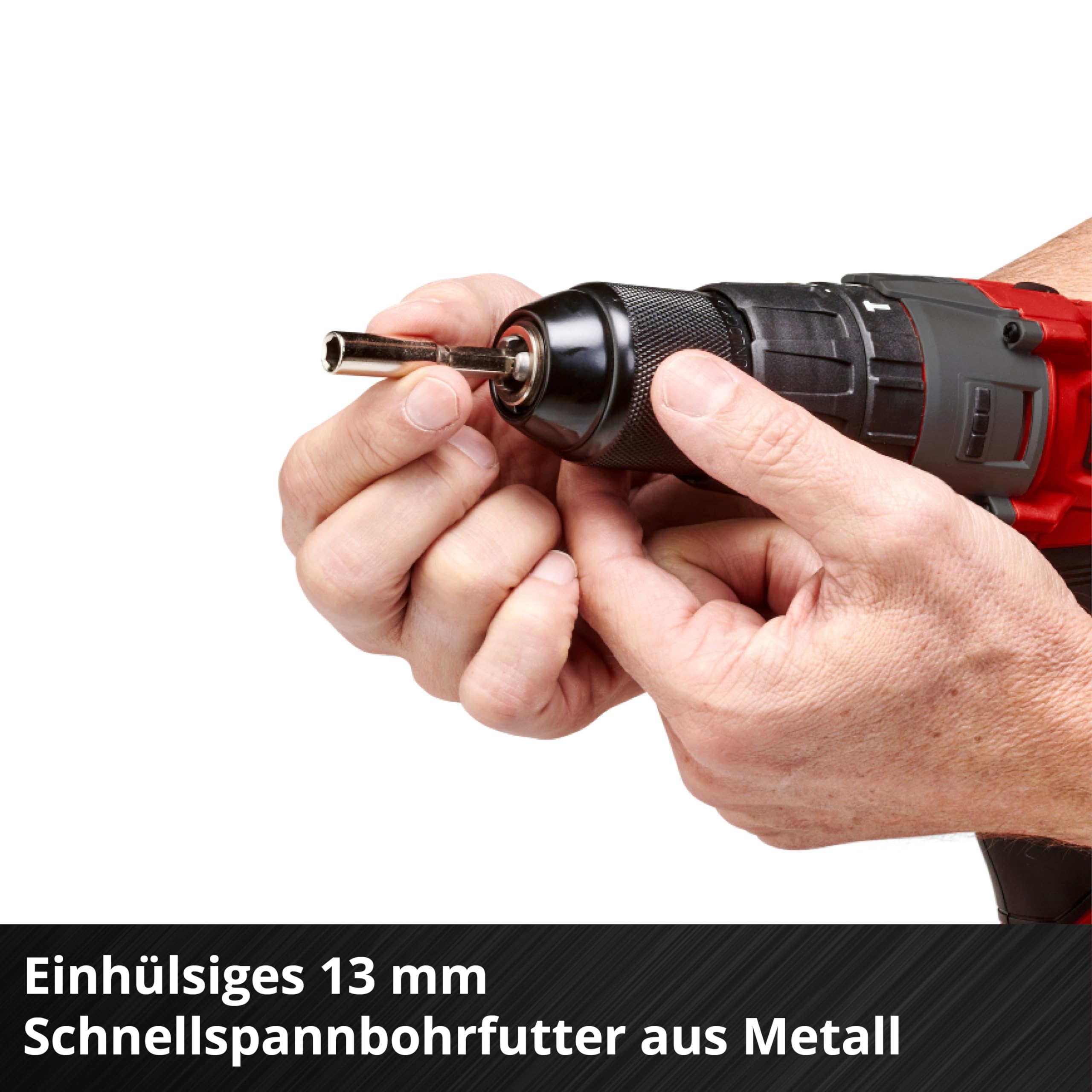 Einhell Akku-Schlagbohrschrauber TE-CD 18/2 Li-i +64 (2x2,0Ah) Power X-Change (Li-Ion, 18 V, 44 Nm, 2-Gang-Getriebe, inkl. 2x 2,0 Ah Akkus, Ladegerät, Koffer, 64-tlg. Zubehör-Set)