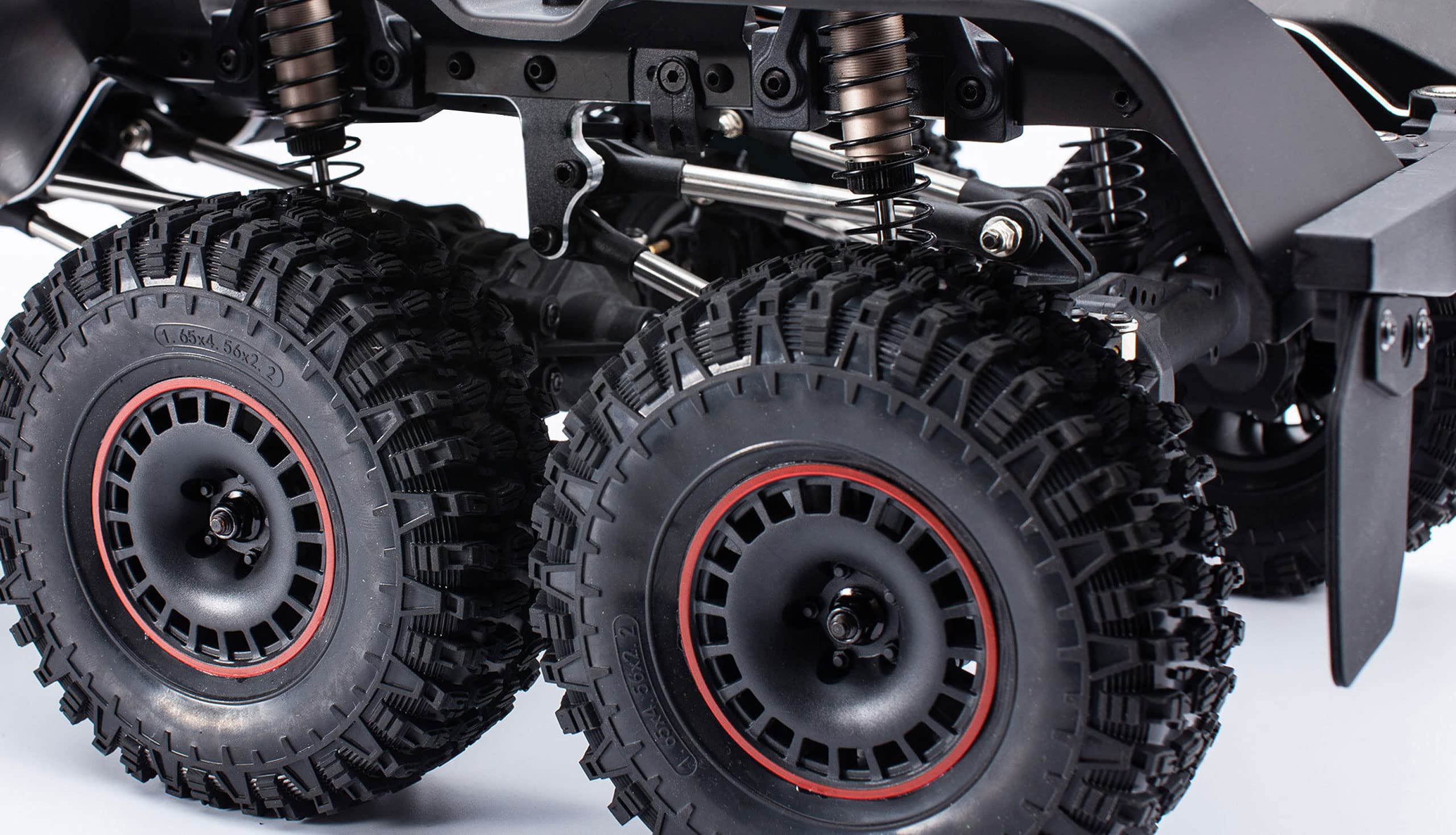 Amewi AMXRock RCX10.3B Scale Crawler 6x6 Pick-Up 1:10 ARTR Negro RC Control Remoto
