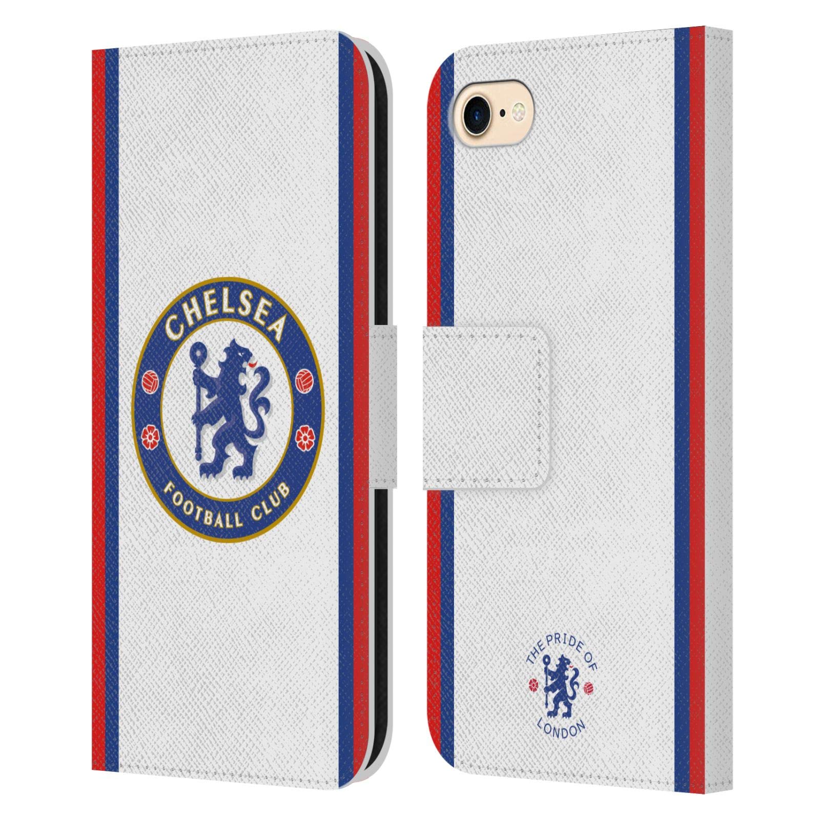 Head Case Designs Officially Licensed Chelsea Football Club Away 2019/20 Kit Leather Book Flip Case Cover Compatible With Apple iPhone 7/8 / SE 2020 & 2022 โ image 1