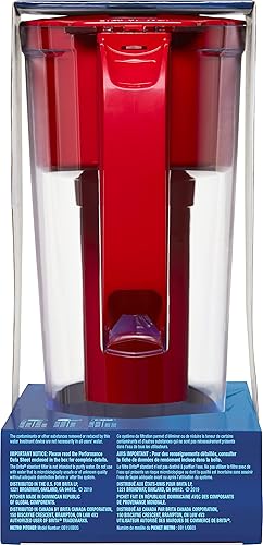 Miniatura 14 de Brita Metro - Jarra de agua con 1 filtro de larga duración Rojo, Turquesa, Blanco