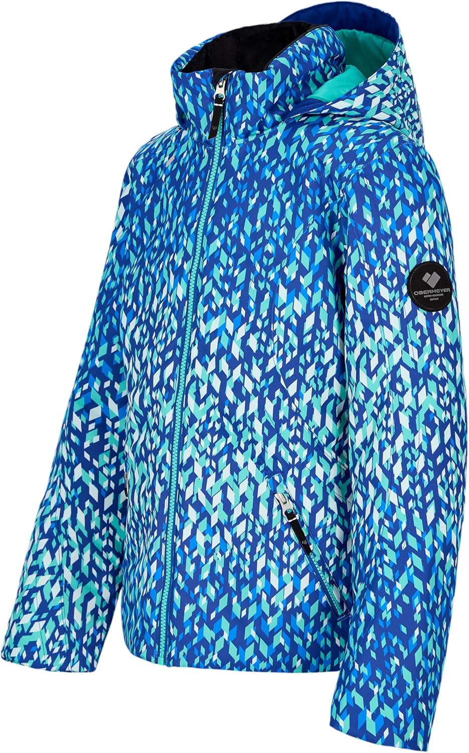 Obermeyer Girls Rylee Print Ski Jacket, Insulated and Waterproof with Extended Wear System