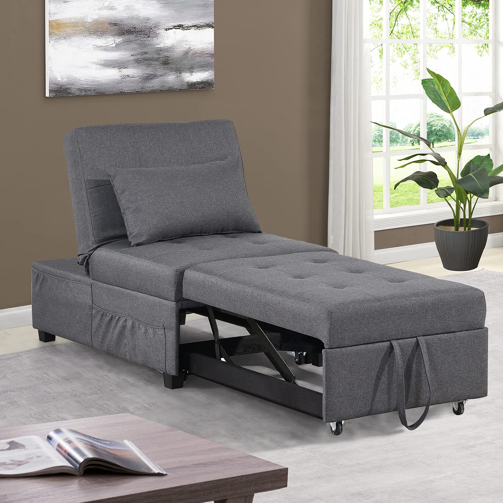 Buy SAMERY Convertible Chair Bed 4 in 1, er Chair Bed Pull Out er