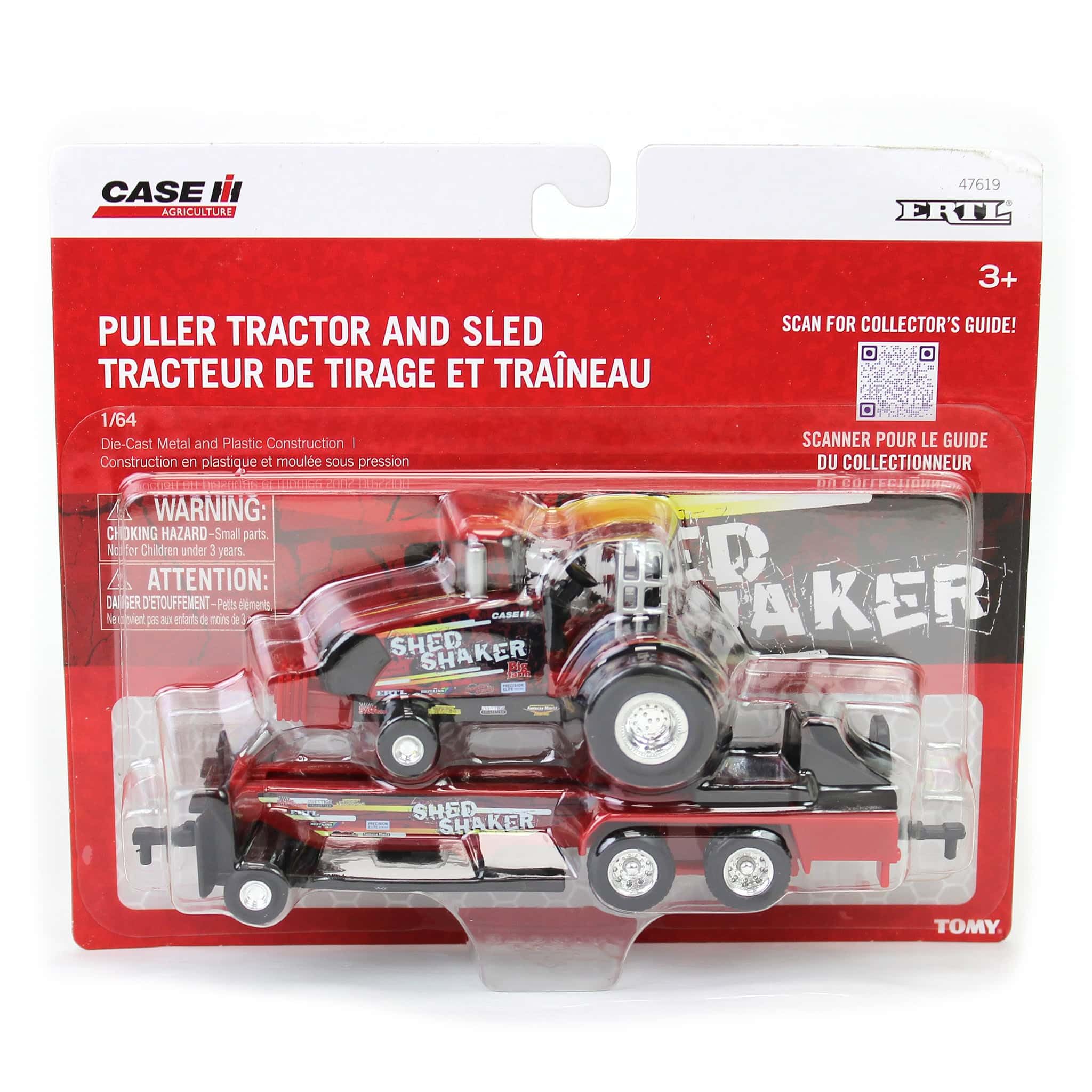 Amazon.com: Case IH ERTL 1/64 Shed Shaker Pulling Tractor with