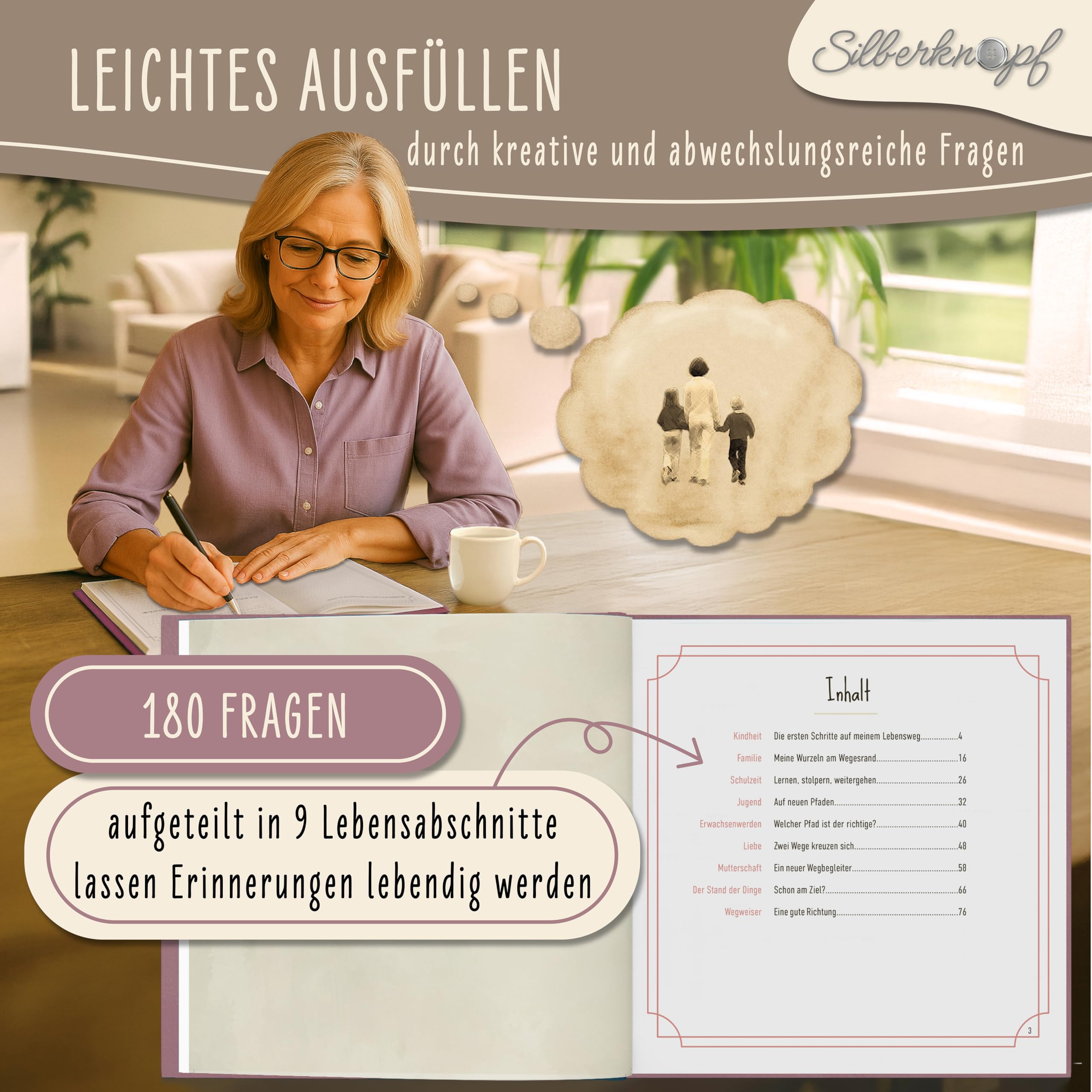 Mama erzähl mal | Erinnerungsbuch zum Ausfüllen | Mama Buch als besonderes Geschenk zum Geburtstag, Weihnachten, Muttertag | Familienbuch als einzigartige Geschenkidee