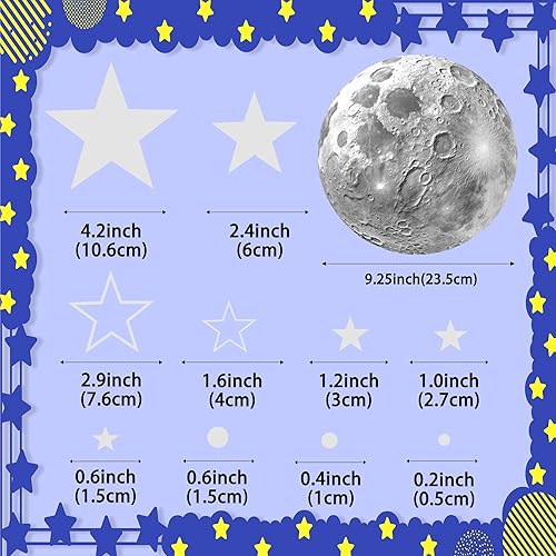 Miniatura 49 de Estrellas que brillan en la oscuridad para decoración de techo, 849 calcomanías brillantes para planetas de techo, calcomanías de pared luminosas