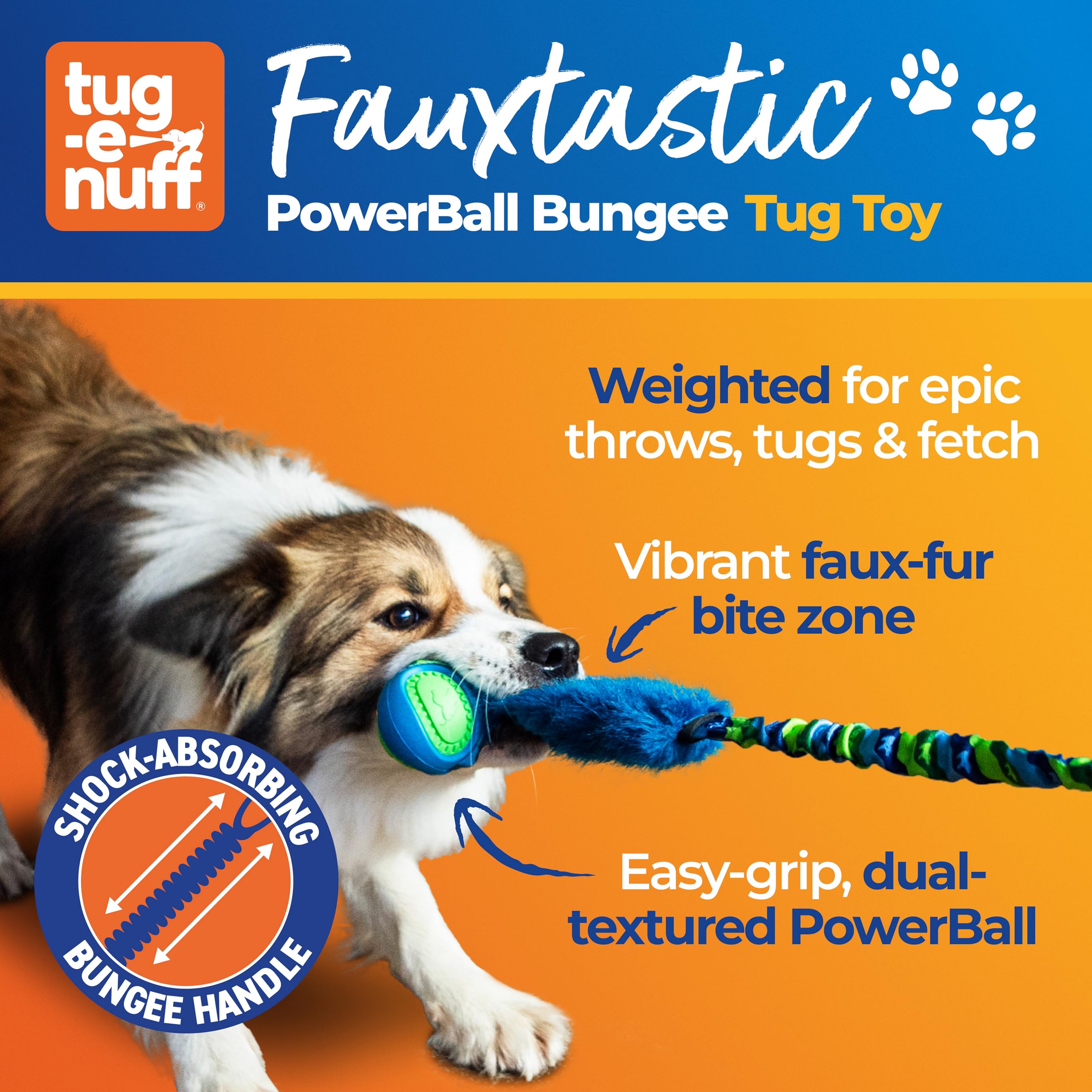 Pet Supplies : Tug-E-Nuff Fauxtastic PowerBall Bungee, Durable