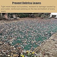 Vista 3 de Cubiertas de seguridad de piscina de invierno resistentes para piscinas enterradas, cubierta rectangular grande verde con accesorios