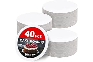 Essential 6" Cake Base: 40 Pack Cake Boards for Flawless Presentations