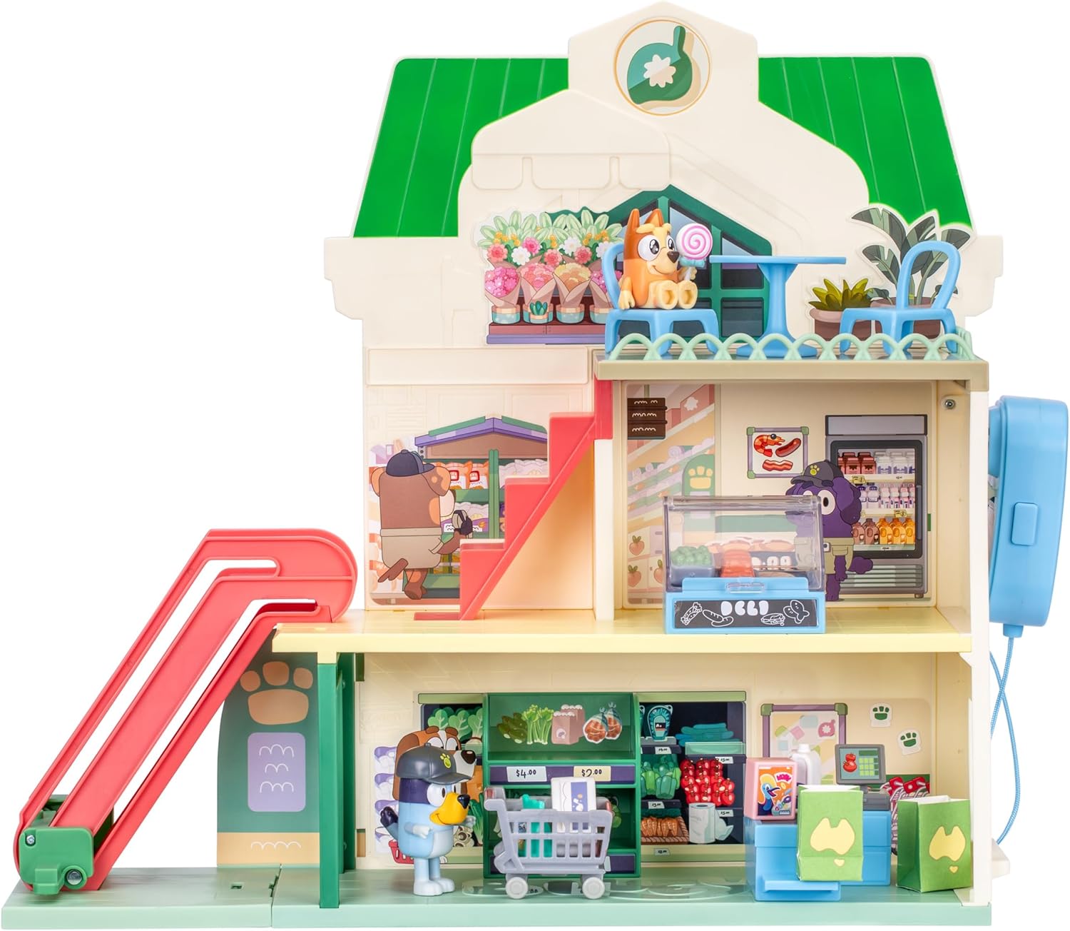 Bluey and Bingo Supermarket Playset with...