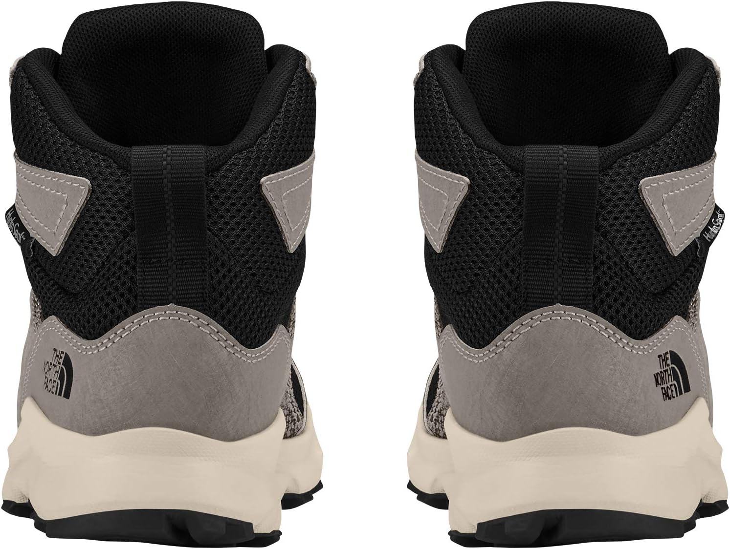 THE NORTH FACE Jr Hedgehog Hiker II Mid Top Waterproof Hiking Boot, Silt Grey/TNF Black, 3.5