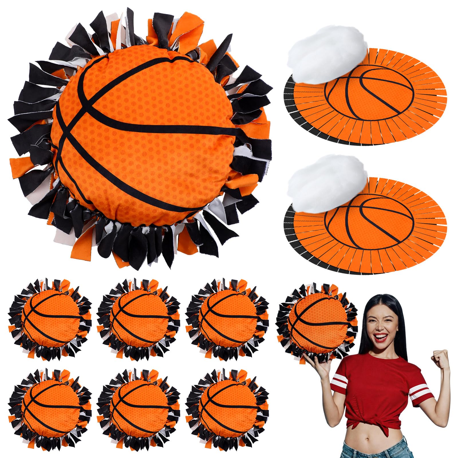 Weysat 6 Sets Basketball Tied Pillow Craft Kit No Sew Basketball Pillows