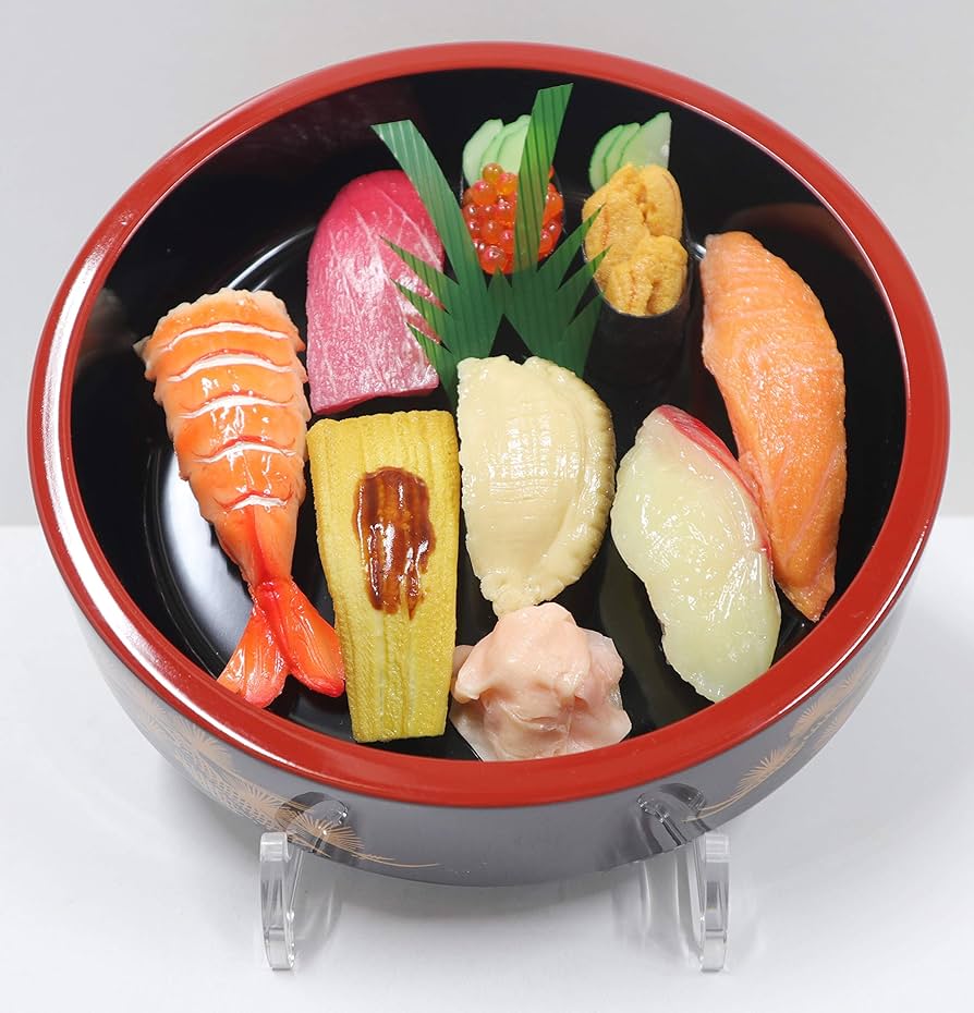 Amazon.co.jp: 食品サンプル 寿司桶（特上にぎり） マルチ