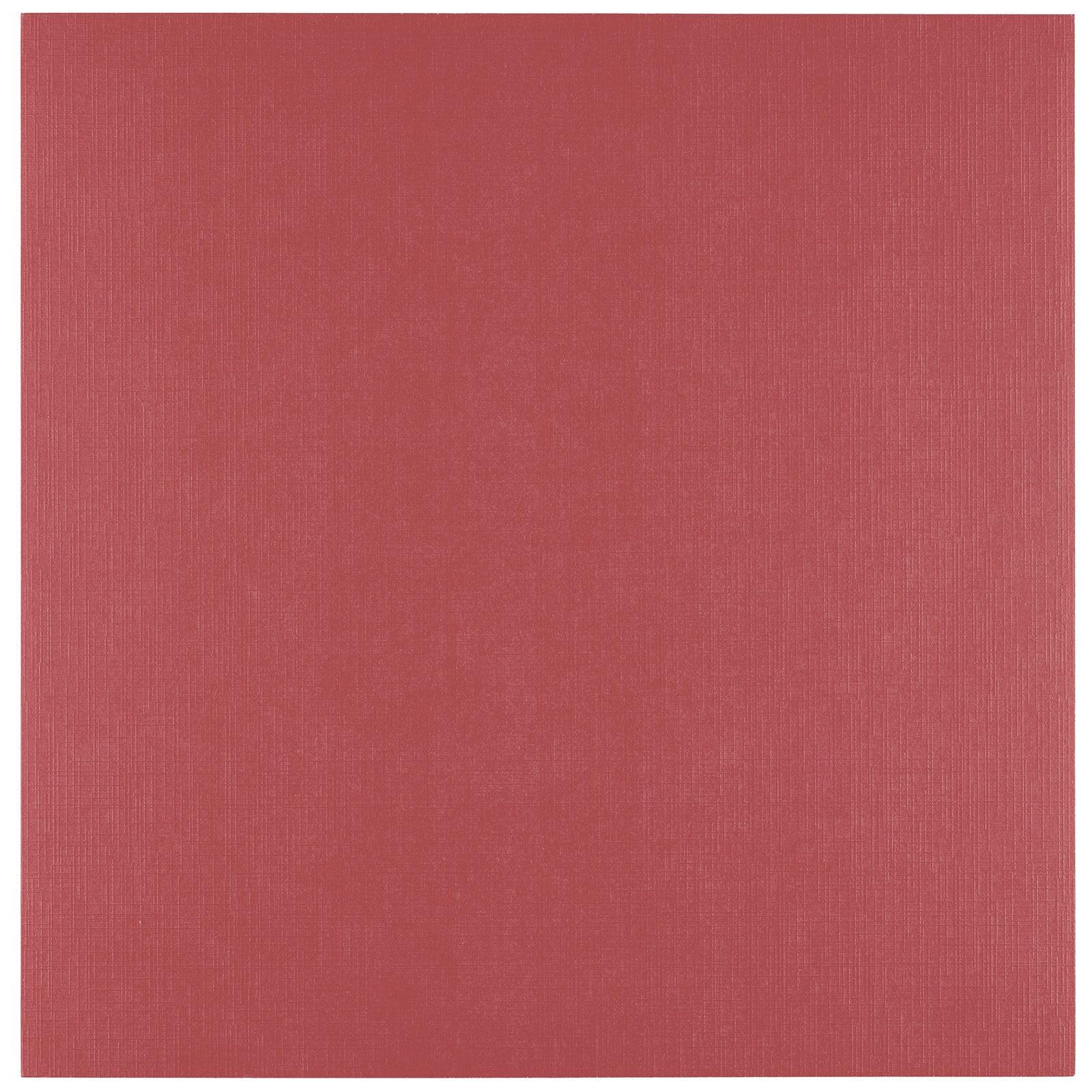 Papier cartonné en lin rouge 30,5x30,5 cm idéal pour sublimer vos albums de scrapbooking