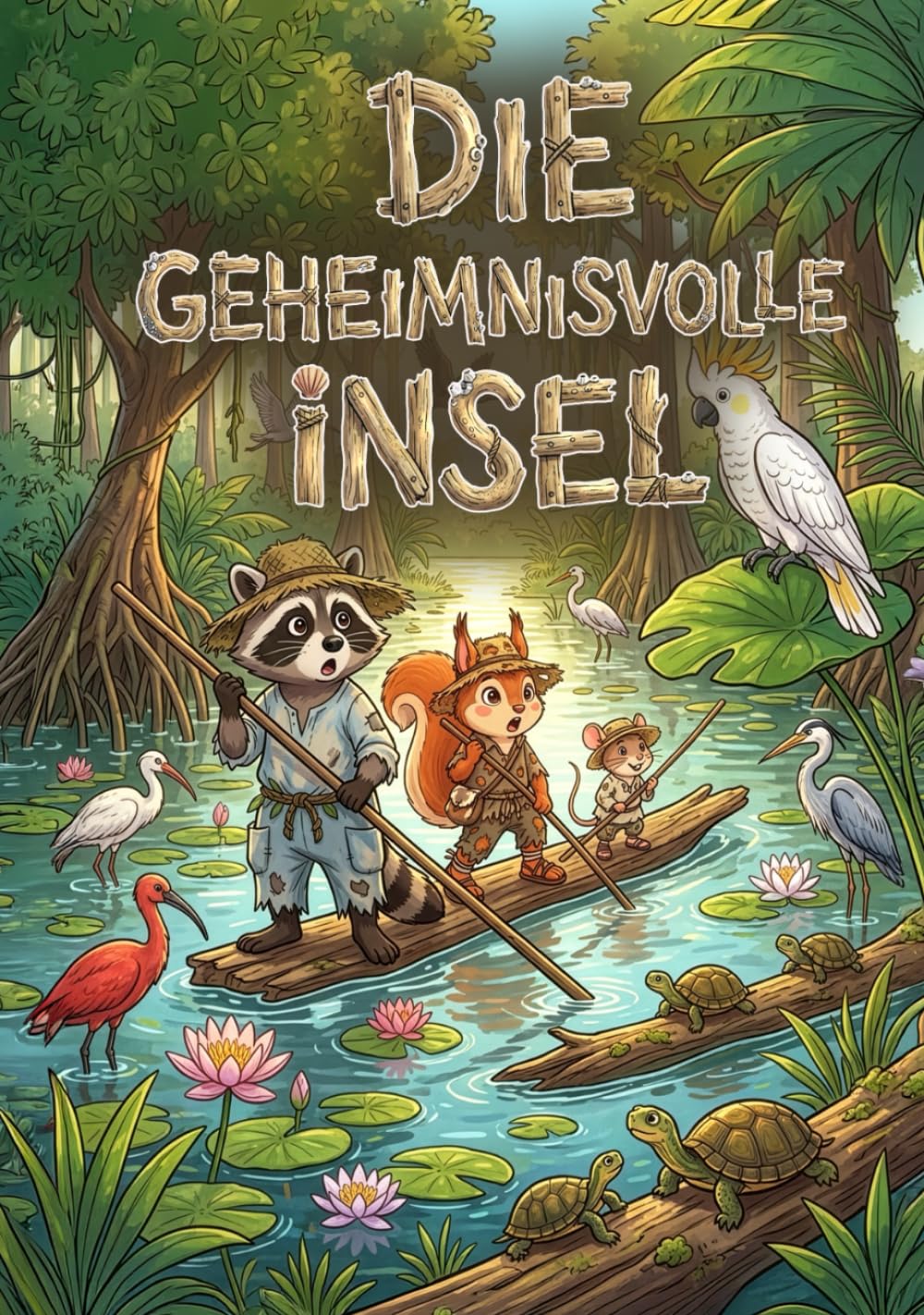 Die Geheimnisvolle Insel: Die unglaublichen Abenteuer der drei Freunde (The Adventure Stories of Raccoon, Squirrel, and Mouse)