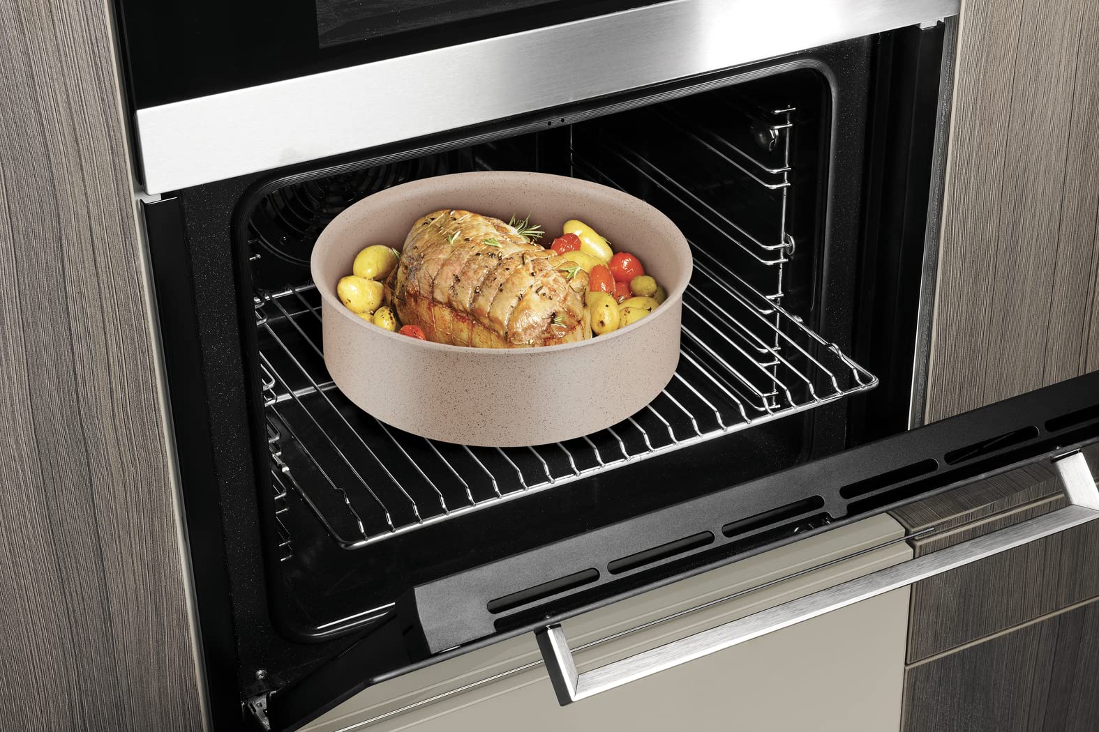 Tefal Ingenio Delight naczynia kuchenne 17 p, indukcyjne, powłoka nieprzywierająca, wskaźnik temperatury, do układania w stos, nadają się do zmywarek, patelni, garnków, Made in France L7839002