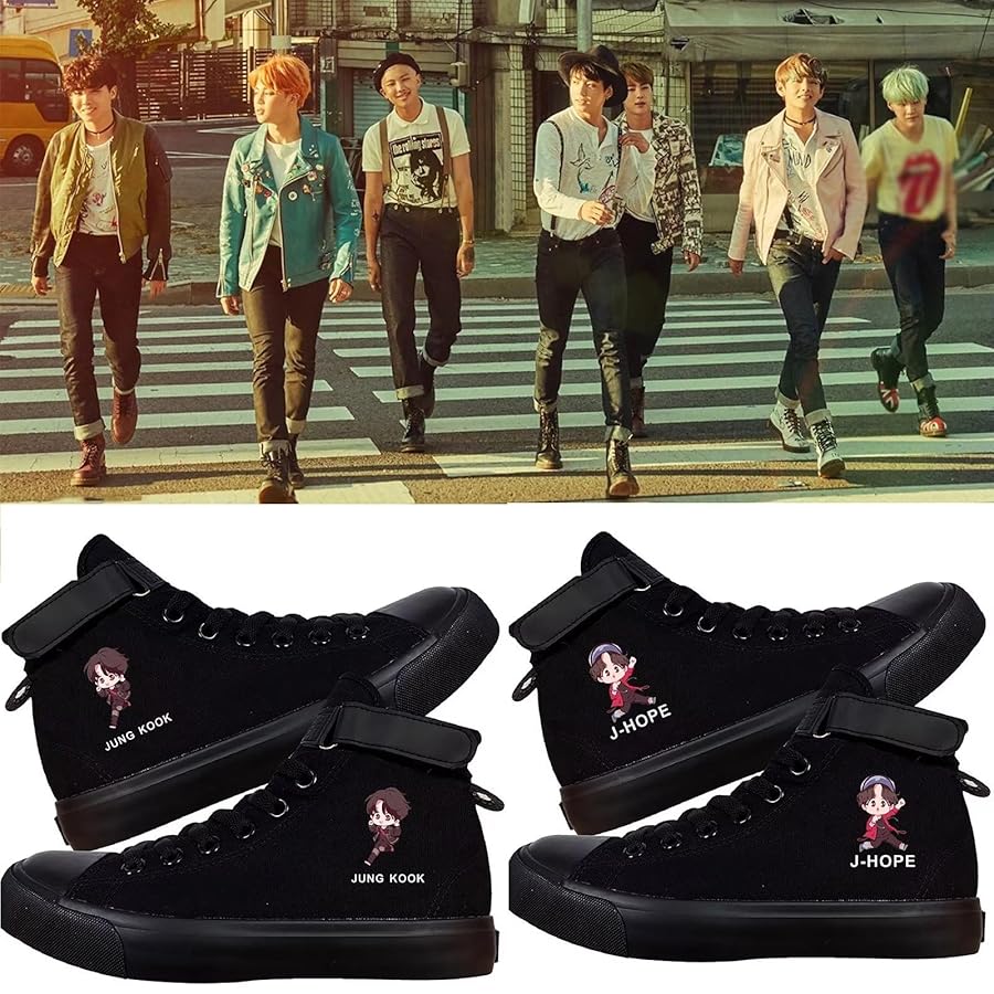 Amazon | DHSPKN Kpop Shoes ハイトップスニーカー ジョングク