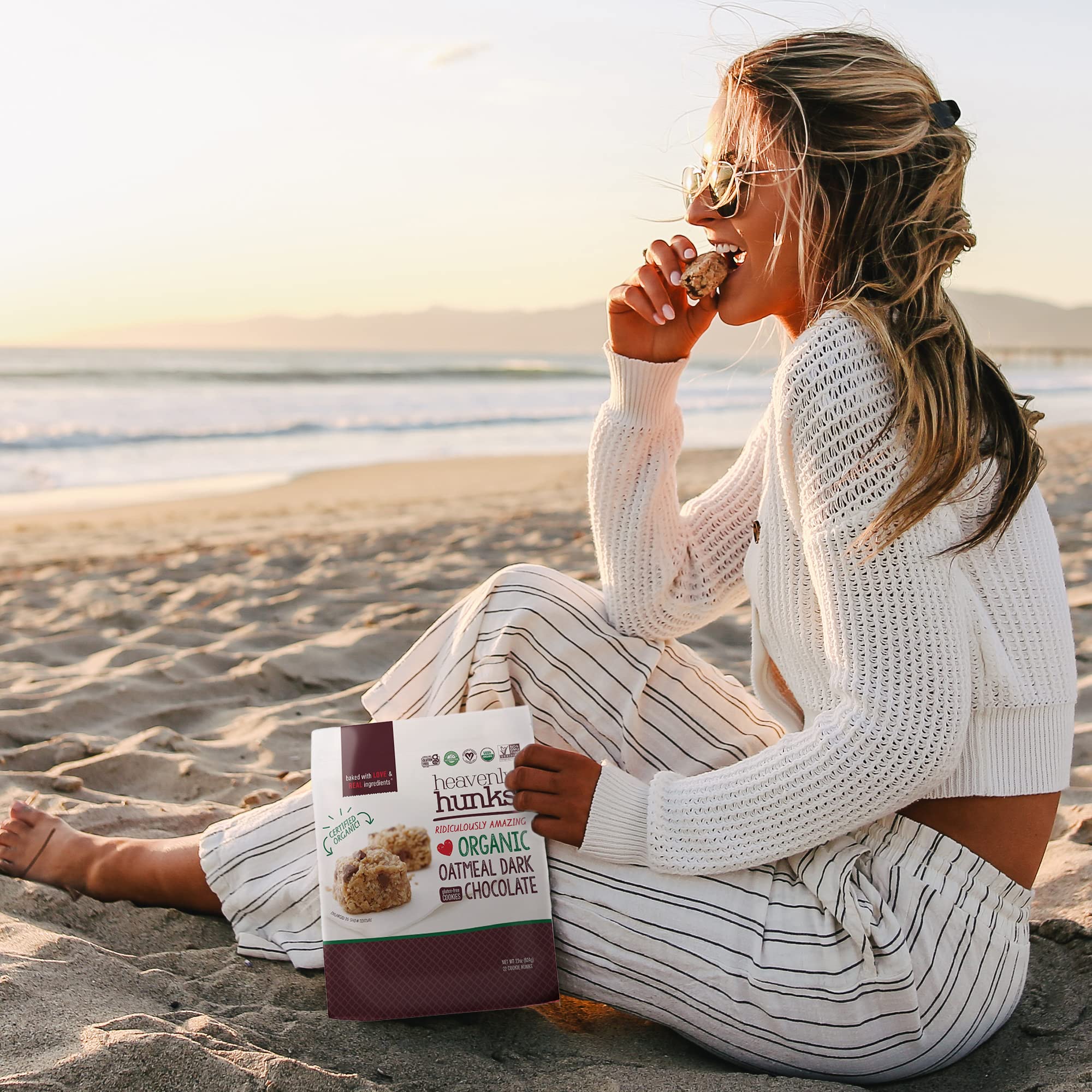 Heavenly Hunks Oatmeal Dark Chocolate, 22 oz Bag OLYRA Organic