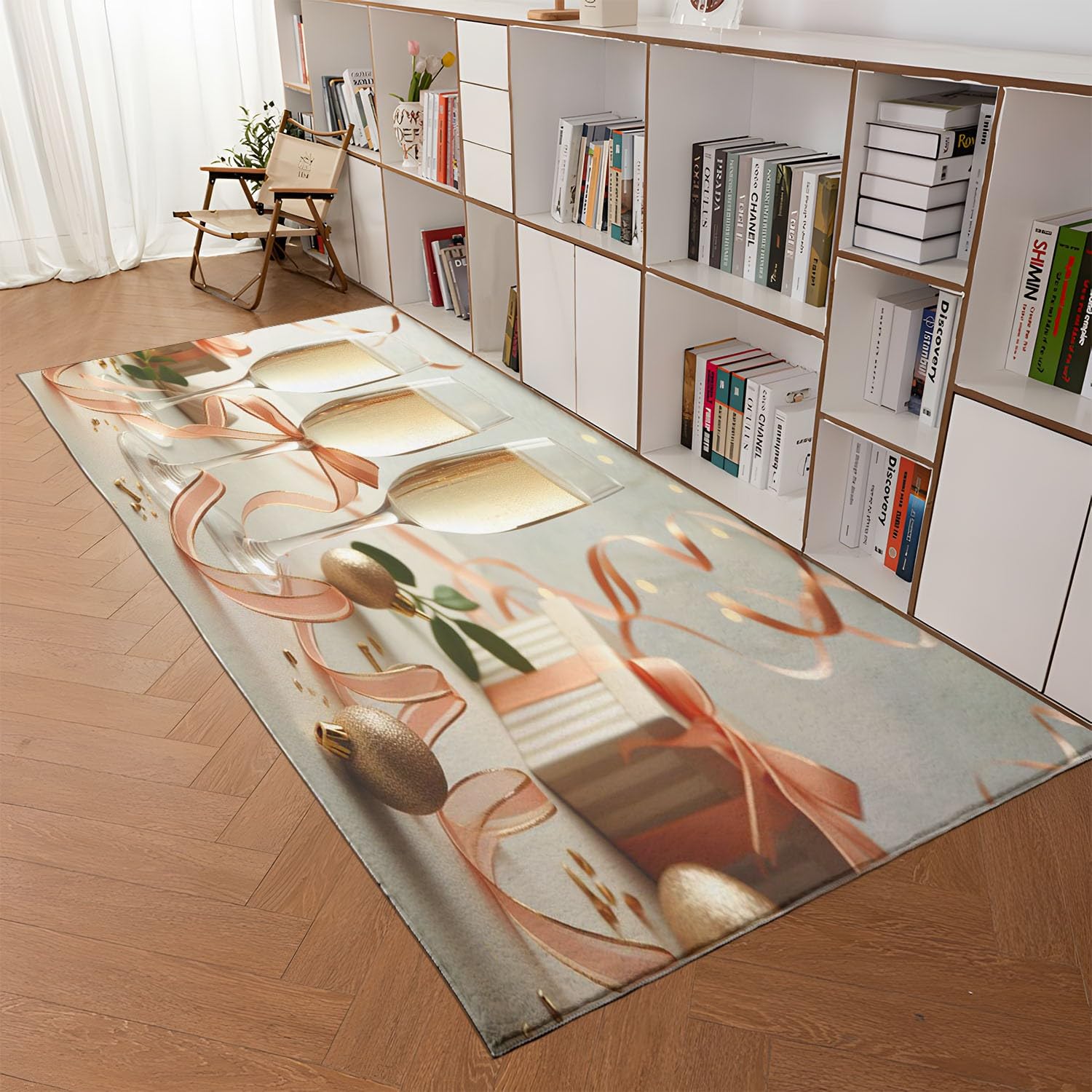Tappeto a pelo lungo per soggiorno, lavabile in lavatrice, morbido, non perde pelo, per camera da letto, ufficio e cucina, facile da pulire (140 x 200 cm)