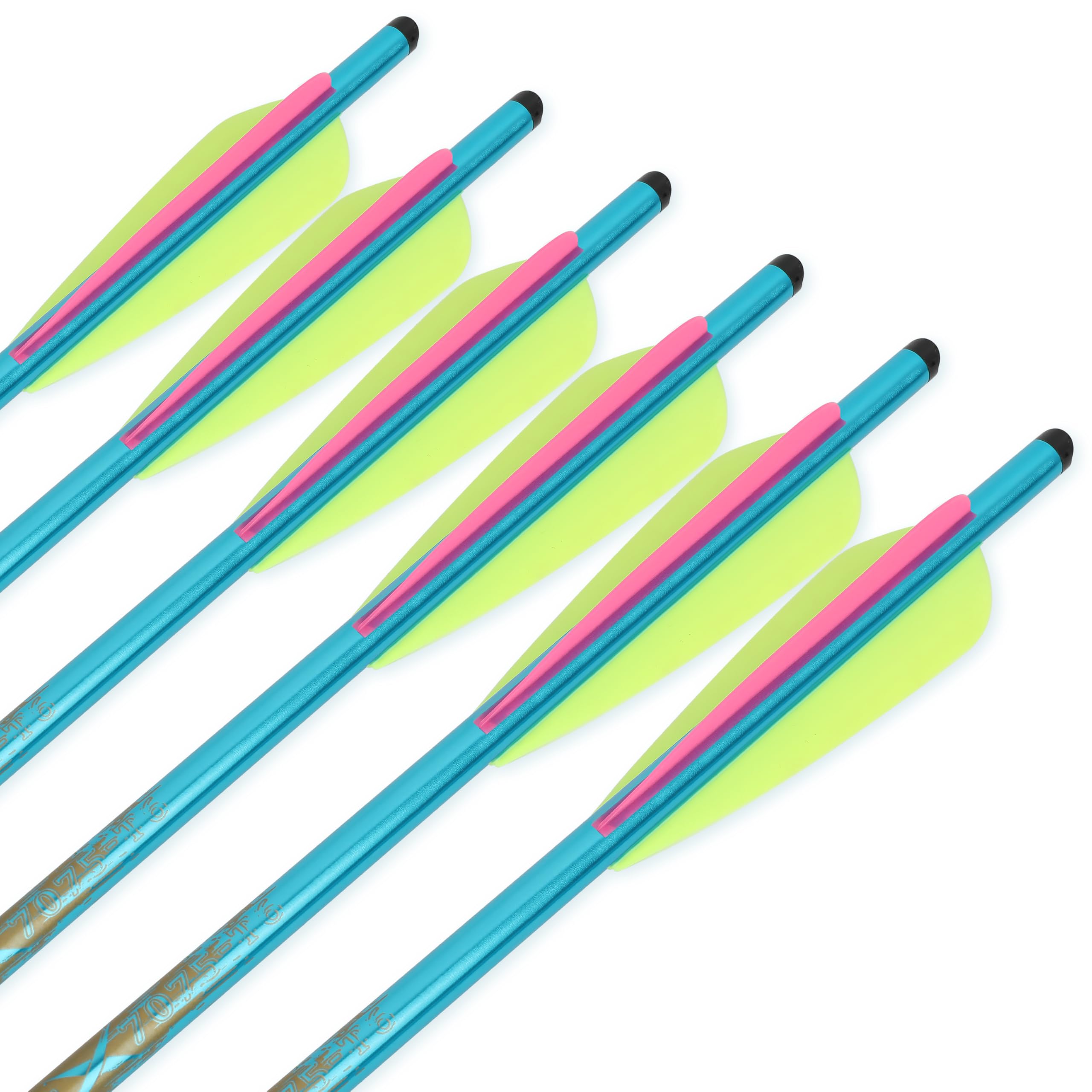 SHARROW Tir à l'arc Flèches d'arbalète en Aluminium 20 22 Pouces Flèches en Aluminium Boulons d'arbalète avec 100 Grains Broadheads pour Arbalète Chasse Tir