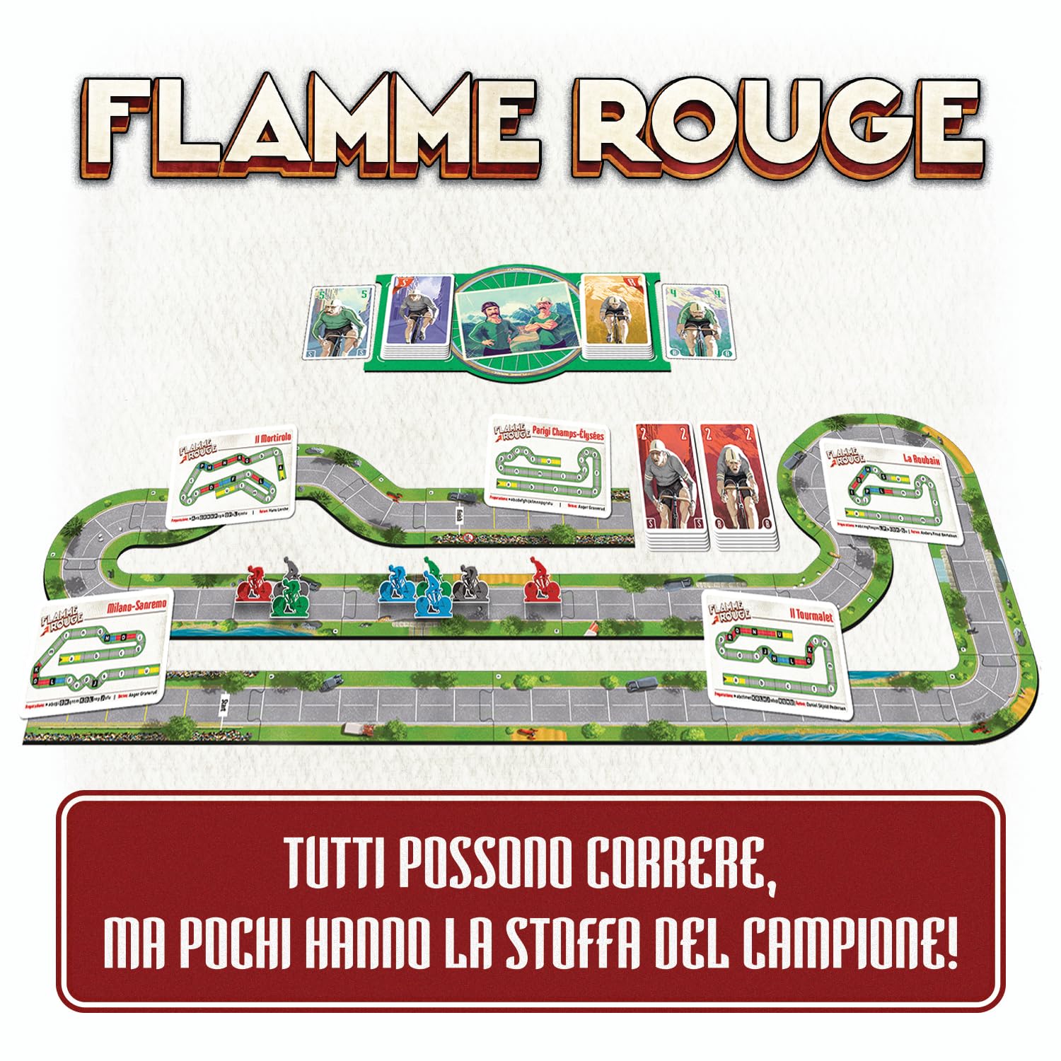 Flamme Rouge - Gioco da Tavolo - Gioco Competitivo per Adulti e Ragazzi dai 14 Anni - 2-4 Giocatori - Durata 30-45min - Edizione Italiana