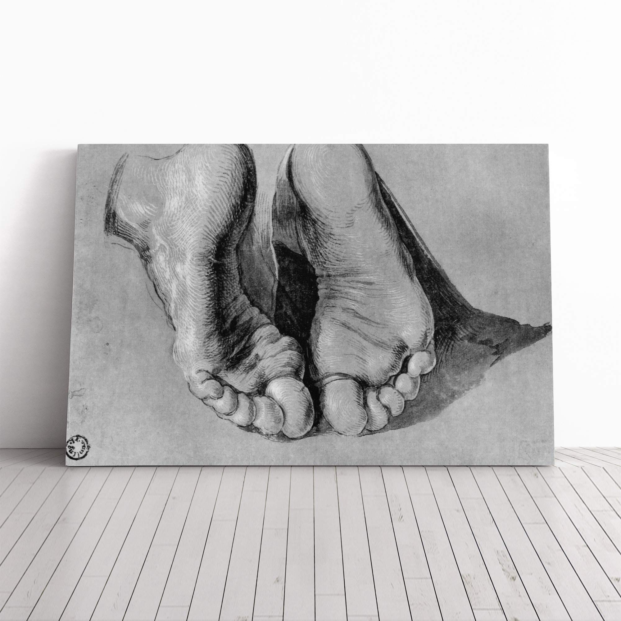 Albrecht Durer Feet of an Apostle Canvas Print | Gallery Wrapped 30mm Frame Wall Art | 24x16 inches | Ready to Hang | Modern Picture | Living Room Bedroom Lounge Office
