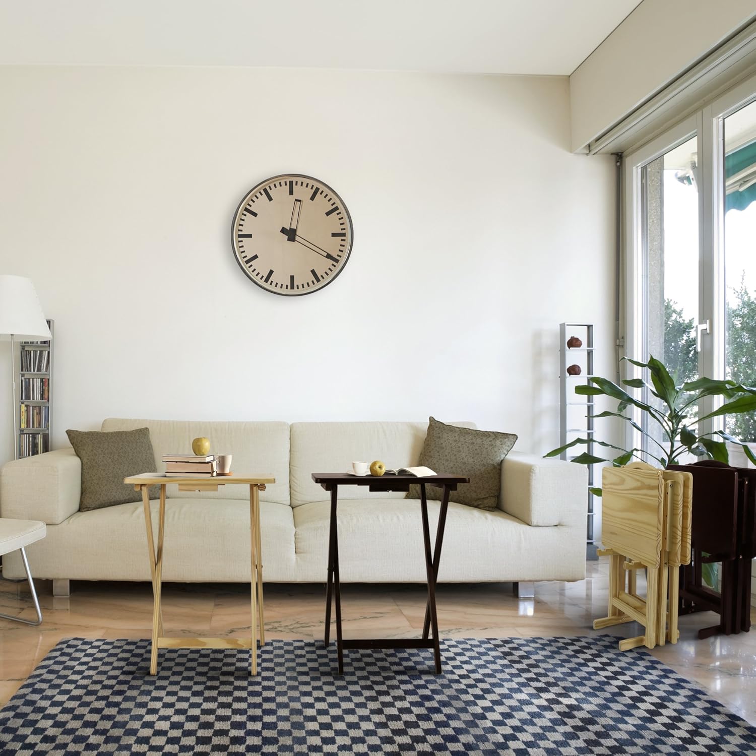 Casual Home 660-40 5 Piece Tray Table Set, Natural : Everything Else