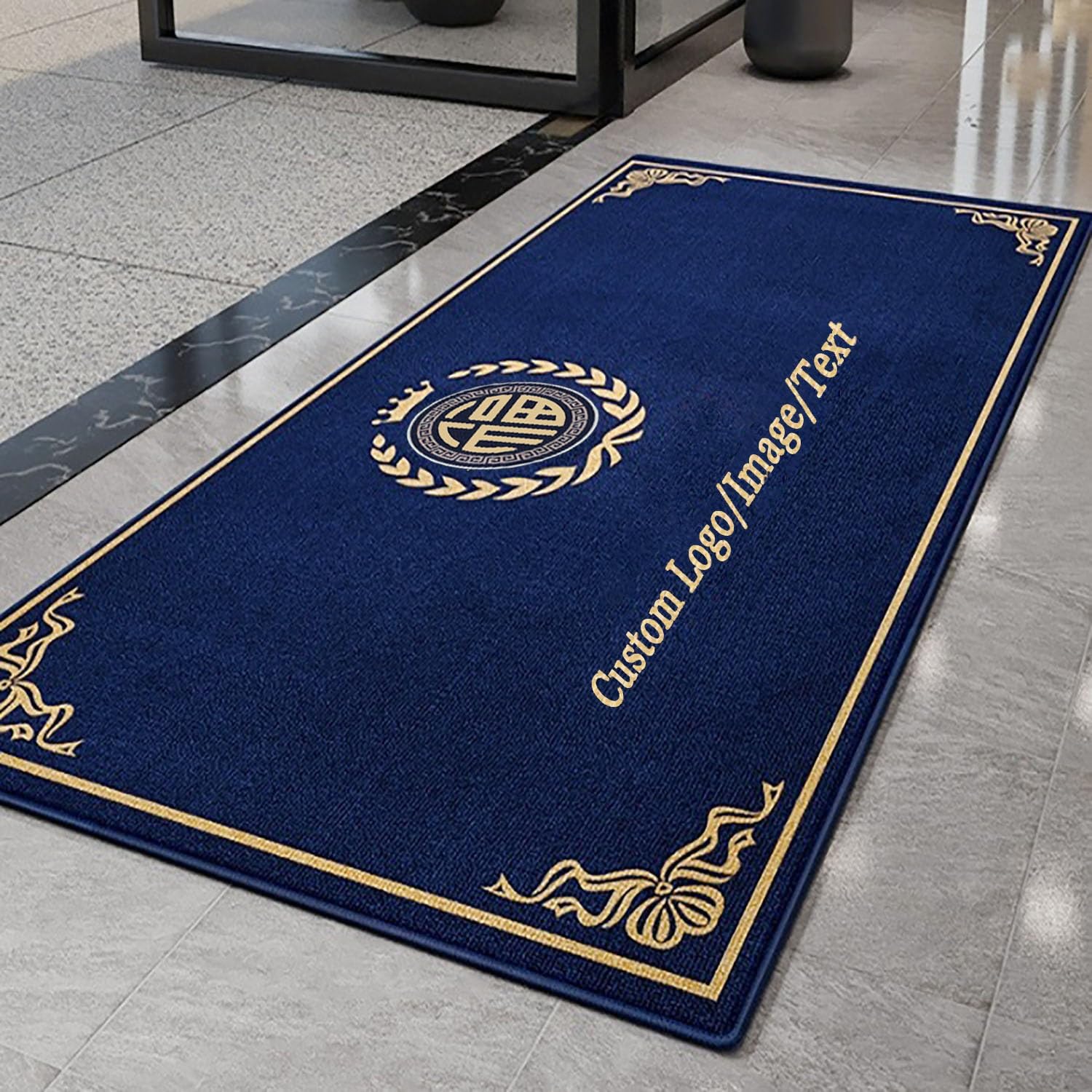 HARVEST HOUSE Tapis Personnalisé de Qualité Commerciale, Paillasson D'entrée Extérieur Intérieur Personnalisé, Antidérapant Résistant et Sale, Lavable