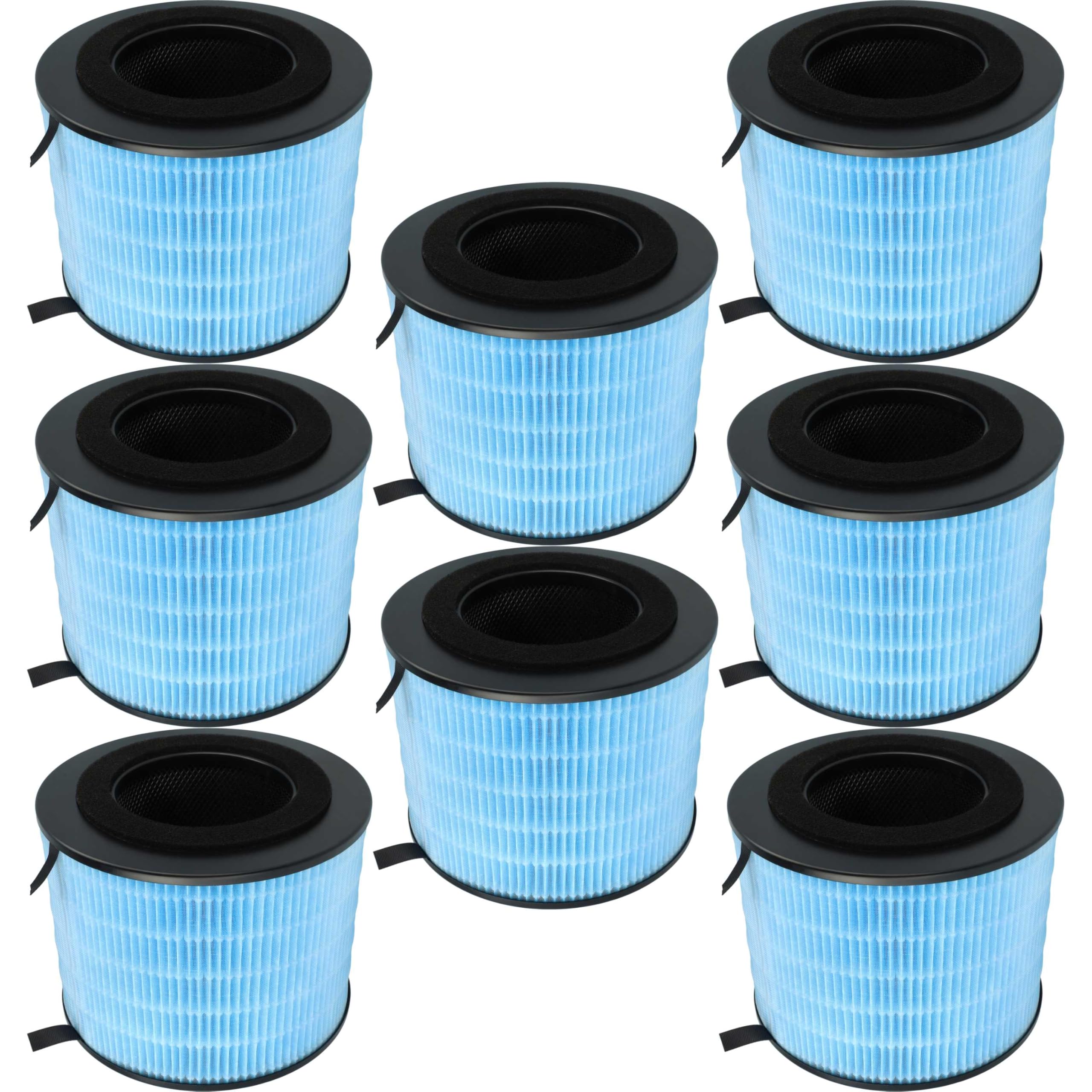 vhbw 8 x filtr powietrza zastępuje Philips FYM220/30 oczyszczacz powietrza - filtr kombinowany węgiel aktywny + filtr Hepa