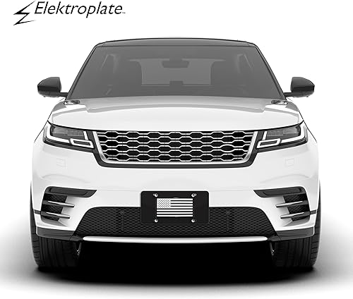 Miniatura 2 de Elektroplate Placa de matrícula negra con bandera de Estados Unidos invertida