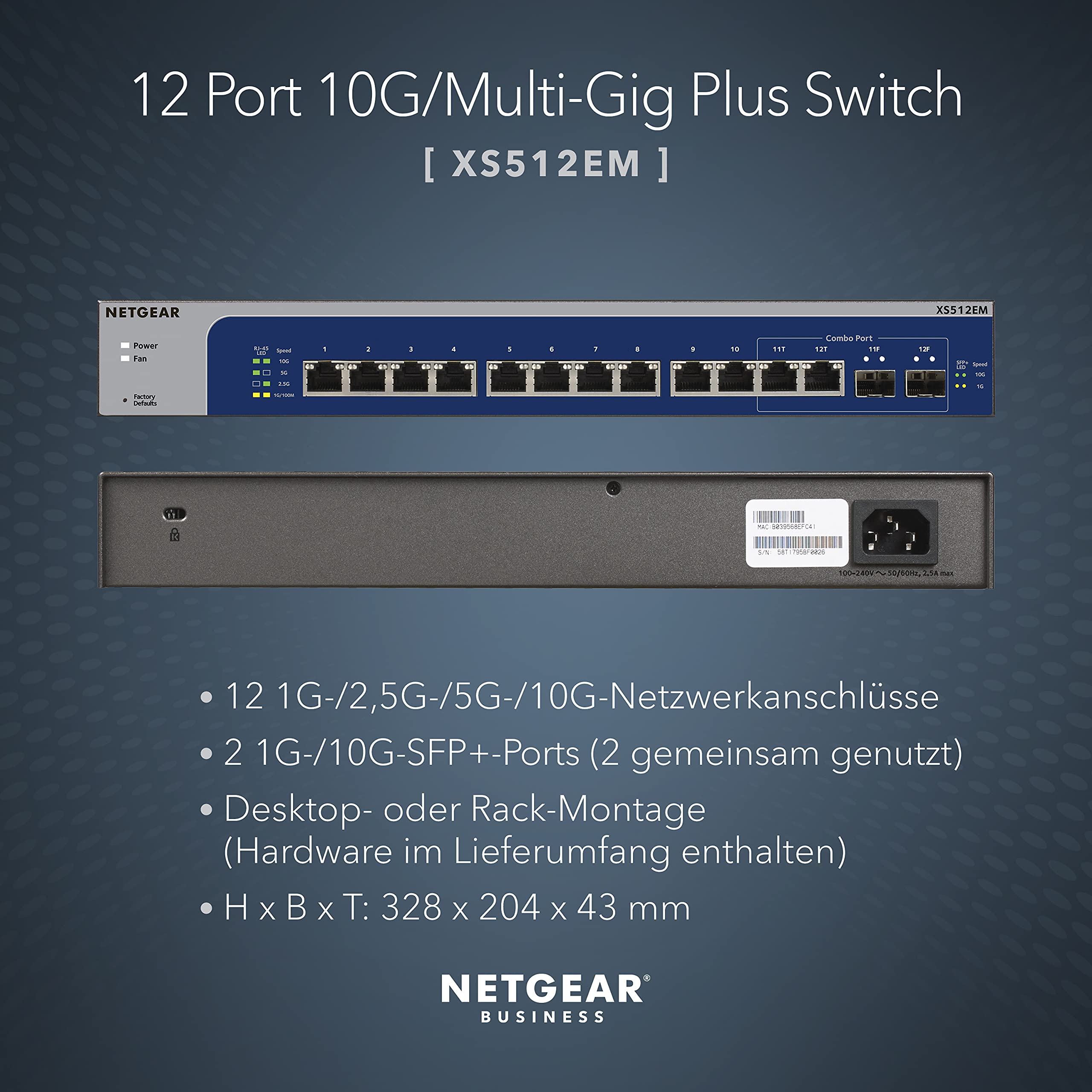 新品NETGEAR 12ポート 2.5/5/10GbE対応 ハブ XS512EM Amazon.co.jp: 【正規品】 ネットギア NETGEAR スイッチングハブ