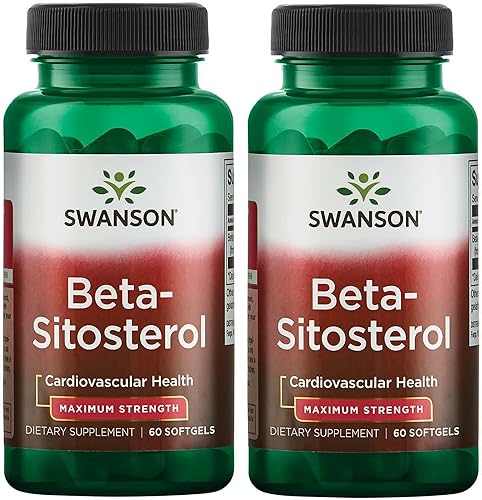 Swanson Beta Sitosterol - Fórmula de esterol vegetal (60 cápsulas, 160 mg cada una) (paquete de 2)