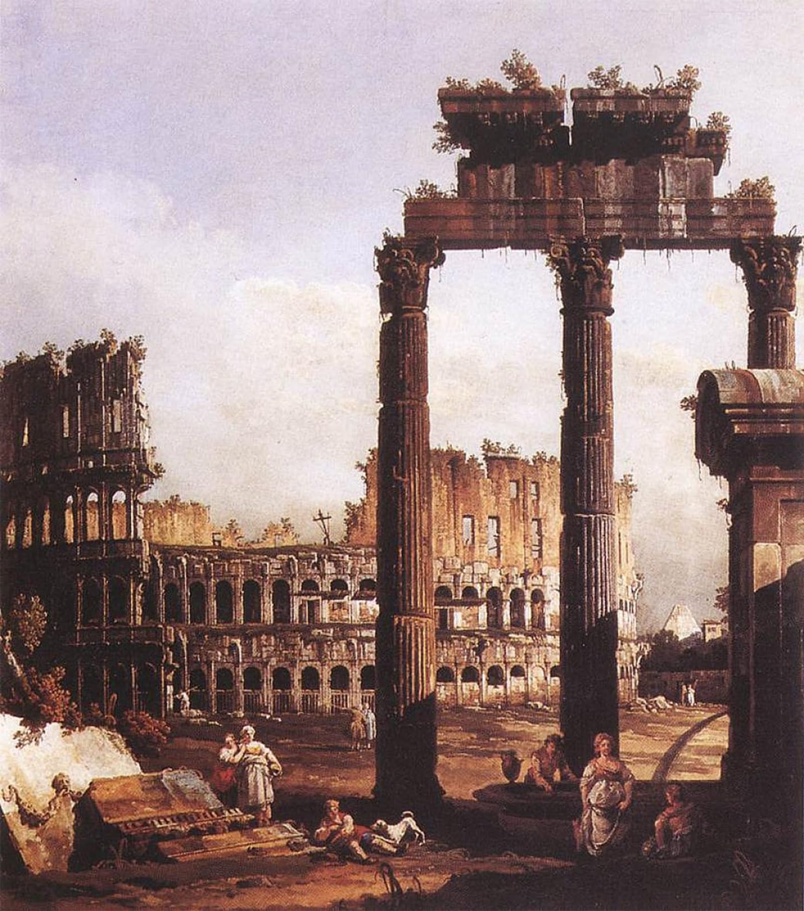 POSTERIIk Famous Print Pop Art Wall Art Graffiti Capriccio with the Colosseum by Bernardo Bellotto Art Prints for Home Decor 60x90cm