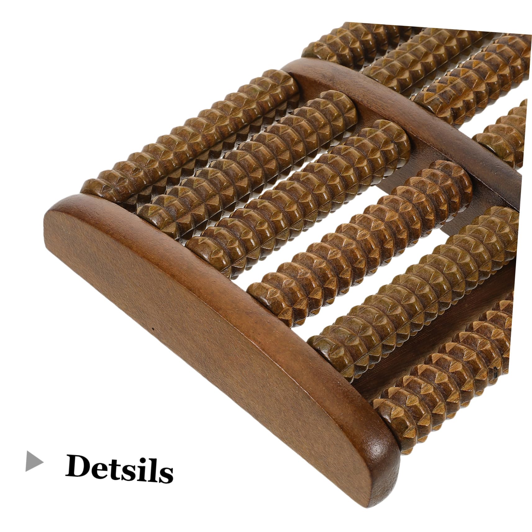 Rullo Massaggiante per Piedi in Legno Colore Coffee