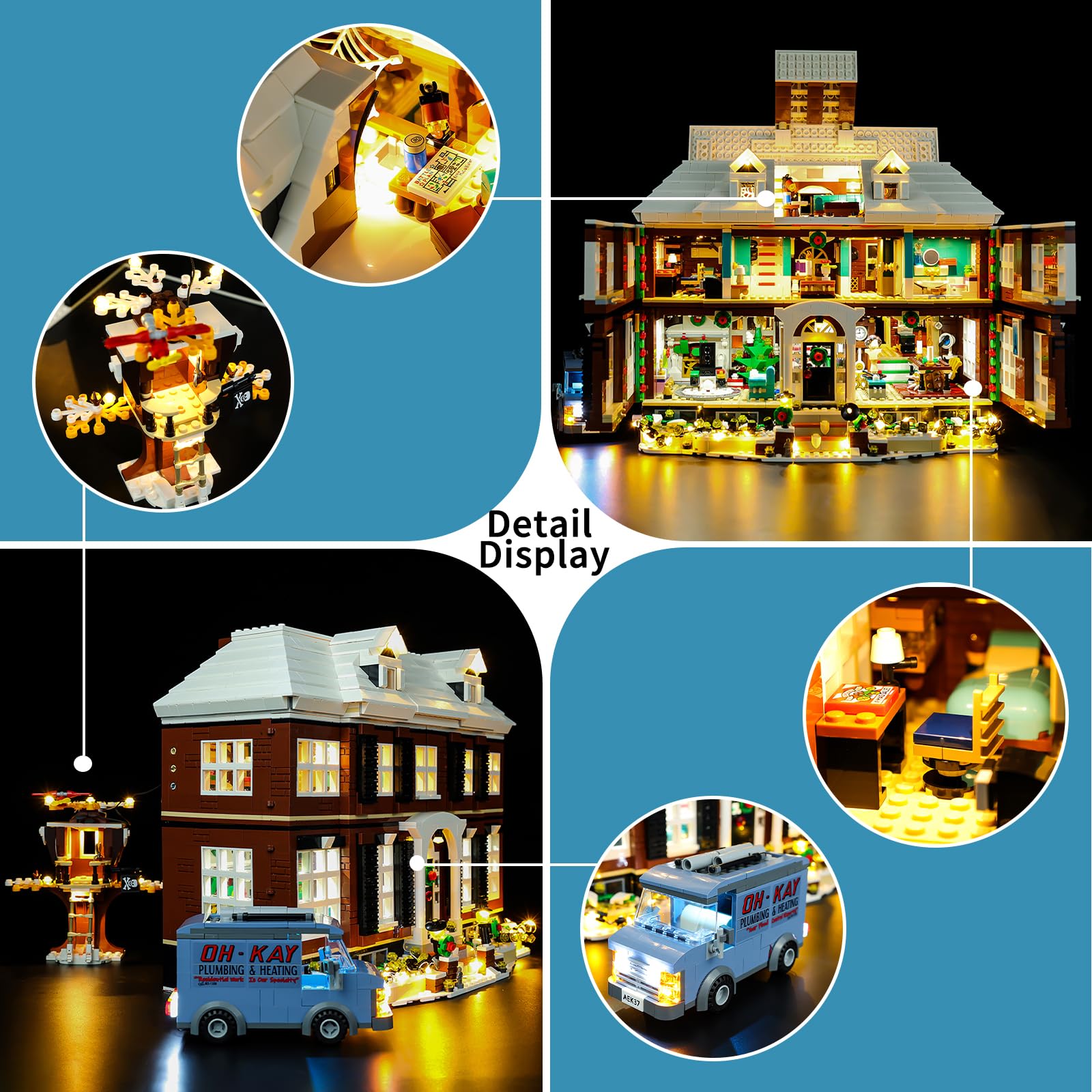 BrickSoul Led Light Kit for Home Alone, Compatible with 21330 Lego Building Set, Light Up Legos Home Alone