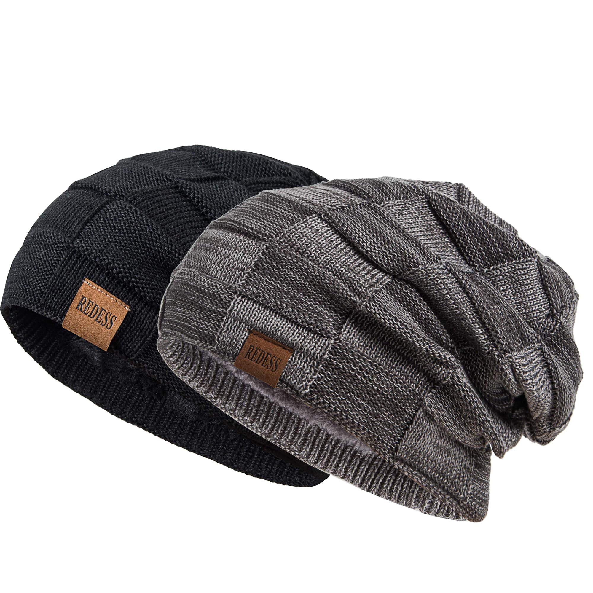 REDESS Cappello a Berretto per Uomini e Donne Cappelli Caldi Invernali in Maglia Slouchy Cappello a Cranio Spesso