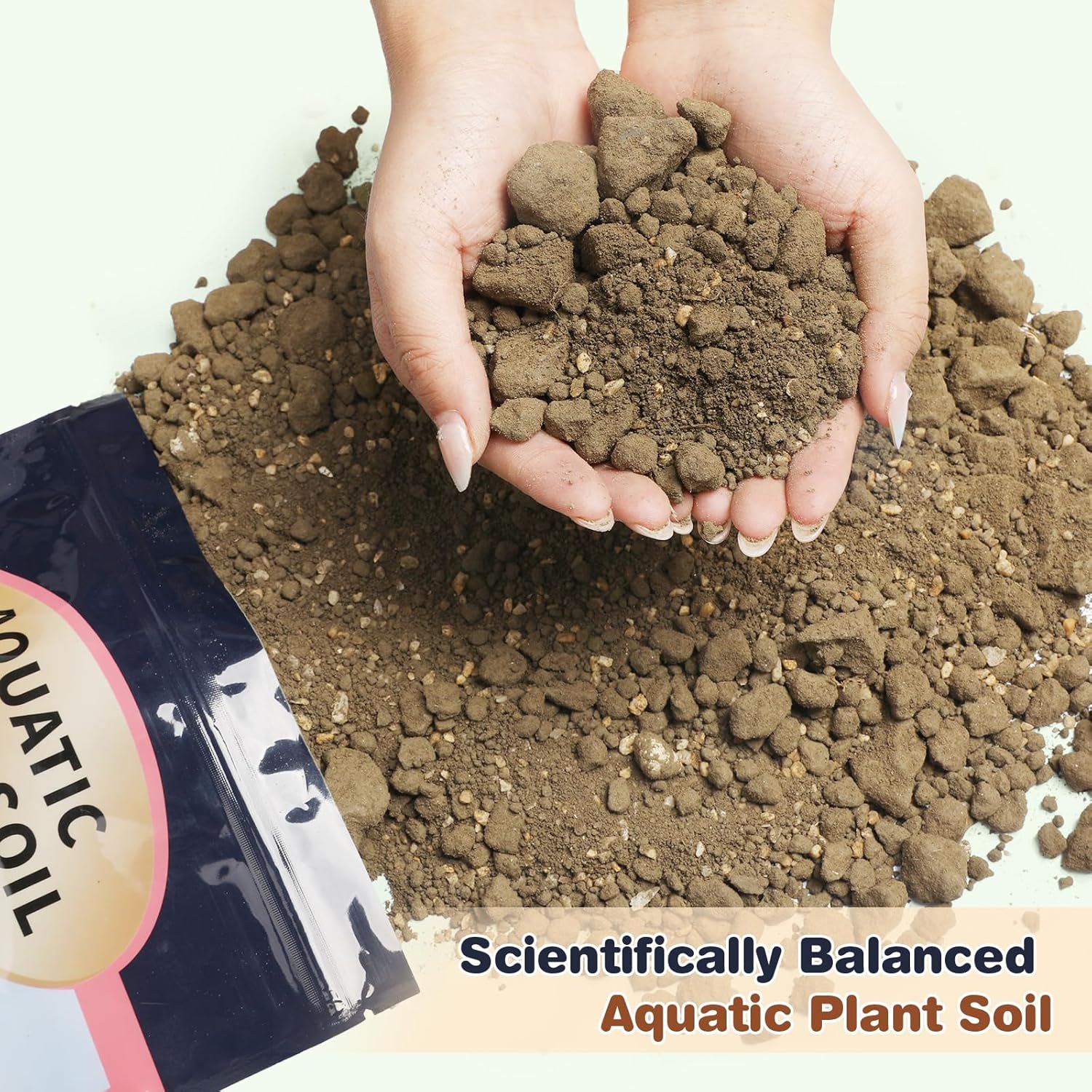 Aquatic Plant Soil & Aquarium Soil, Natural Organic Substrate for Water Plants - Safe for Fish, Nutrient-Rich Clay Base for Lotus & Water Lily (AquaticSoil, 13.2 LBS)