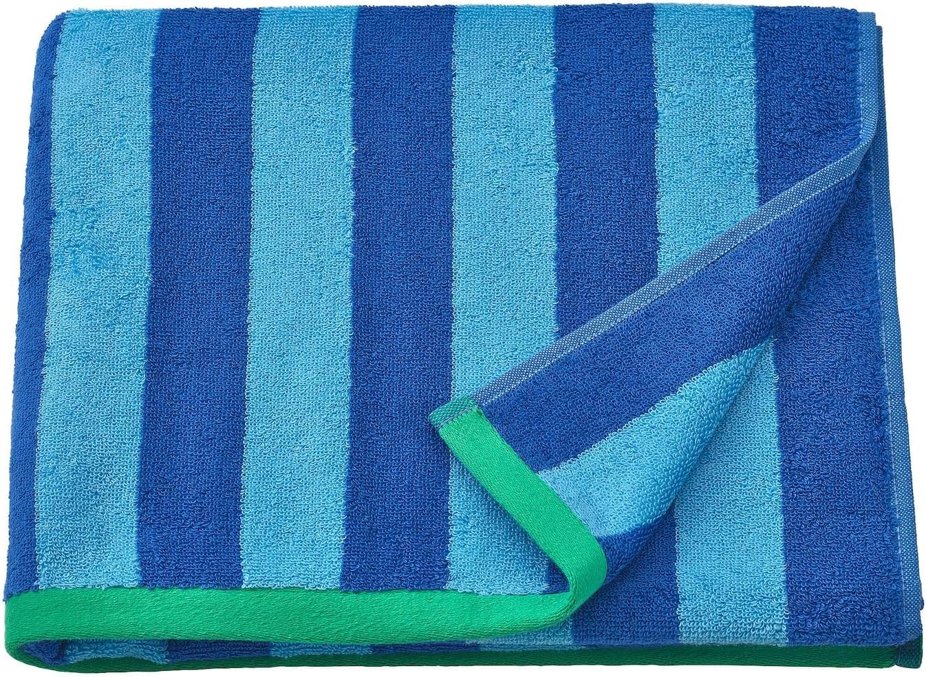 Ikea SLÅNHÖSTMAL Bath Towel, Bright Blue/Light Blue Striped, 70x140 cm (28x55)-image-5