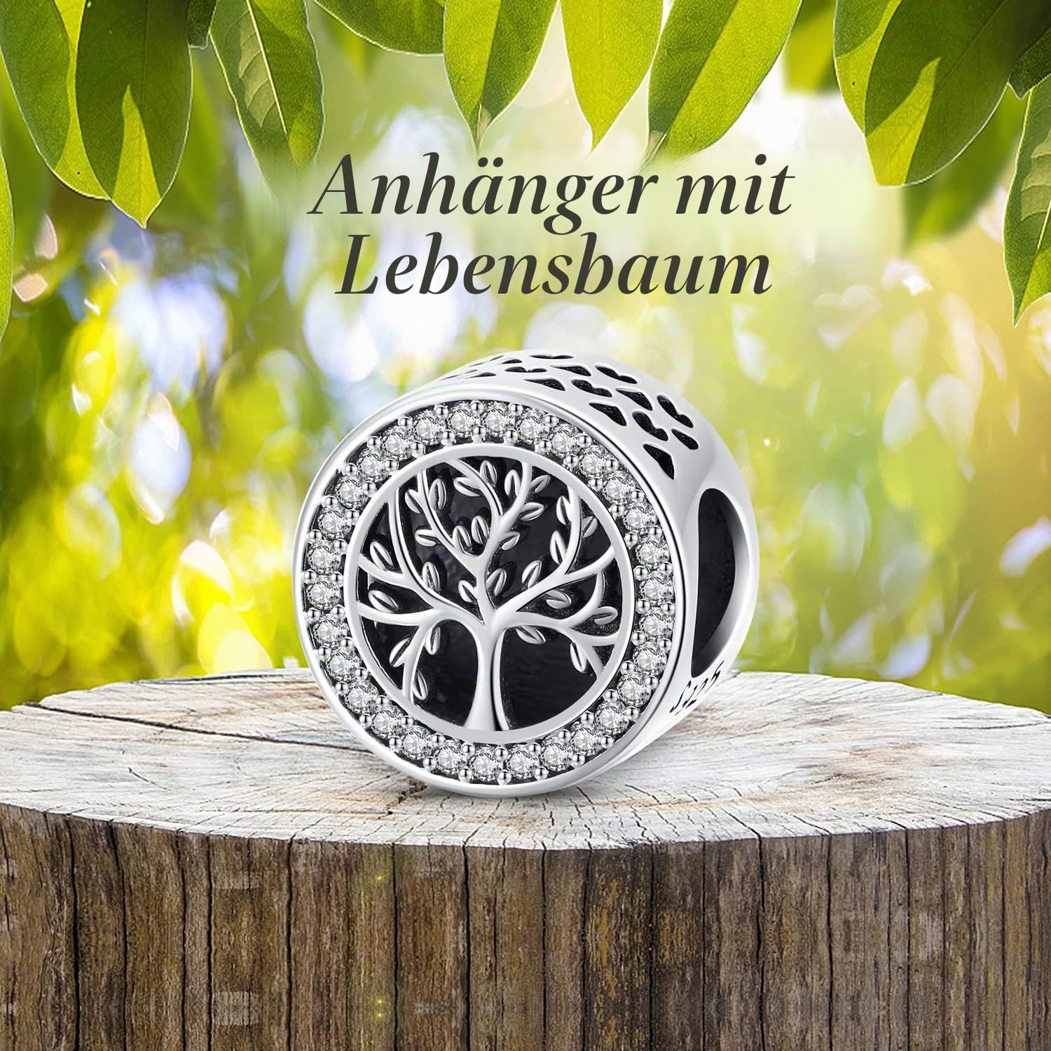 Baum des Lebens Charm Anhänger für Armband, Damen Lebensbaum 925 Sterling Silber Charm Bead Passen für Europäische Armband und Halskette, Schmuck Geschenk für Frauen, Mädchen