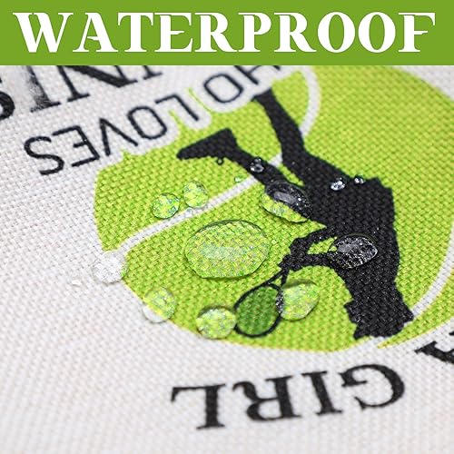 Miniatura 3 de Pinkunn 9 piezas de regalos de tenis para mujeres, bolsa de maquillaje de tenis, bolsa de accesorios de tenis, bolsa de viaje con cremallera para