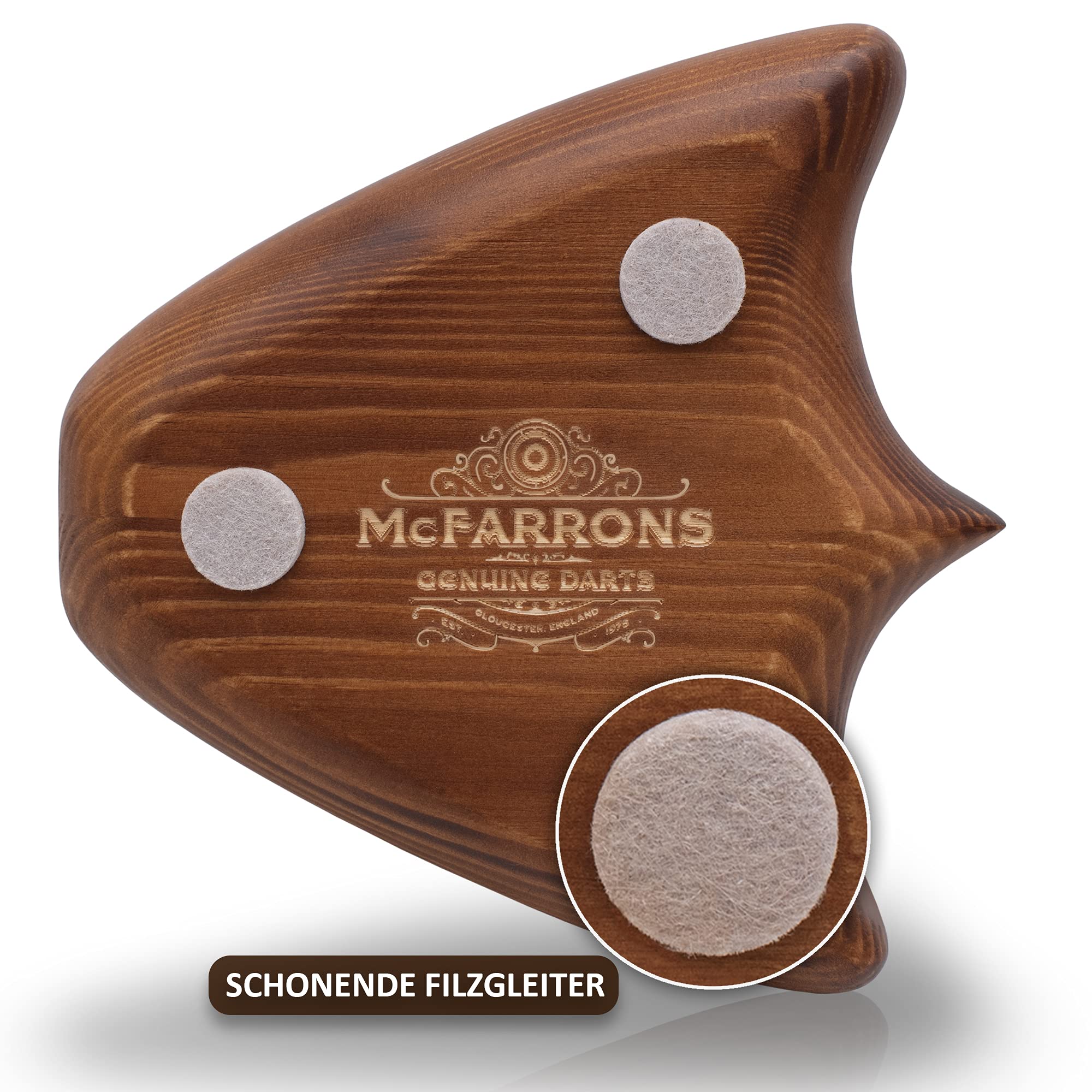 Support Fléchettes Mcfarrons Support Fléchettes En Bois McFarrons - Pour 12 Fléchettes (Acier Ou Souples) - Rangement Murale Cible Flechette Liege
