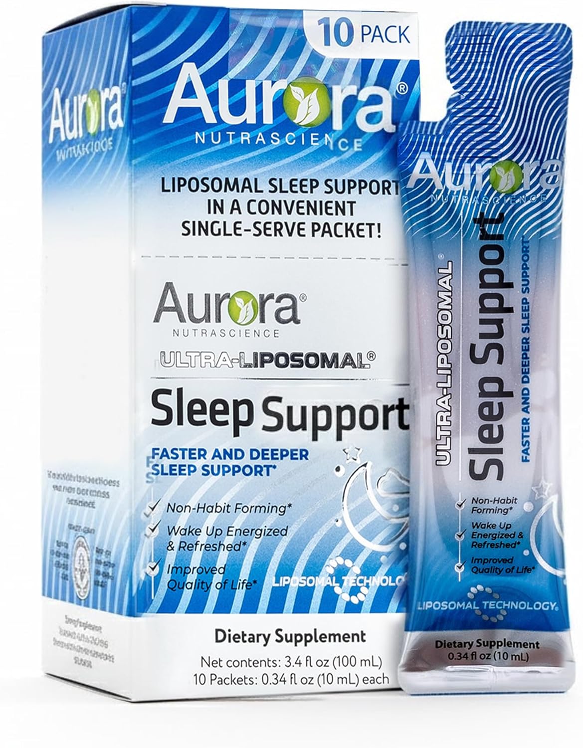 Vida Lifescience Ultra-Liposomal Sleep Support Liquid Packets - with Melatonin, Ashwagandha, L-Theanine, Sleep Drink Mix Packets for Adults, GABA & Calming Chamomile - 30 Single Serve Packets, Cherry