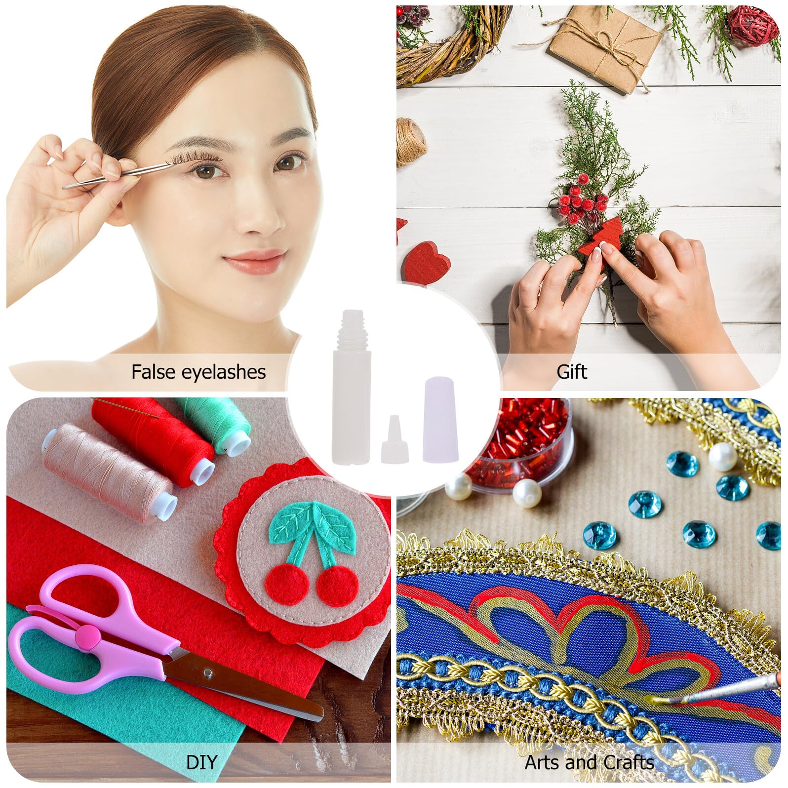 Pegamento Líquido Multifunción 6 Ml, 50 Piezas Solubles en Agua para Manualidades Diy, Pegamentos para Tela y Adhesivos Artesanales Resistentes al Agua